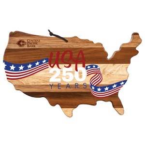 Limited Edition Rock & Branch® Shiplap Series USA 250 Years Shaped Wood Serving & Cutting Board UV 1 Limited Edition Rock & Branch® Shiplap Series USA 250 Years Shaped Wood Serving & Cutting Board UV 1