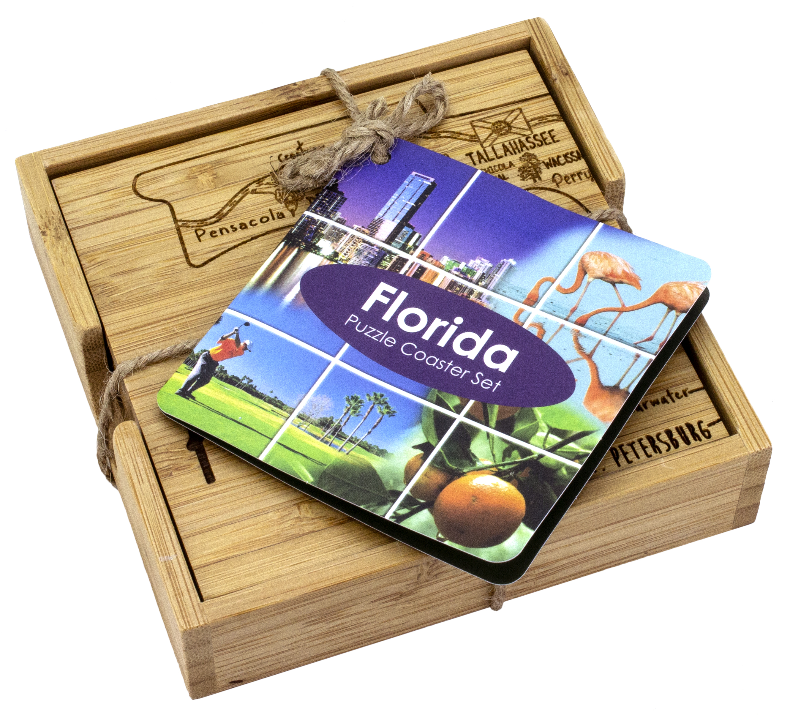 Florida Puzzle Coaster Set 1