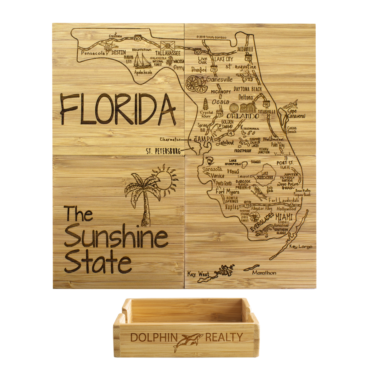 Florida Puzzle Coaster Set 1