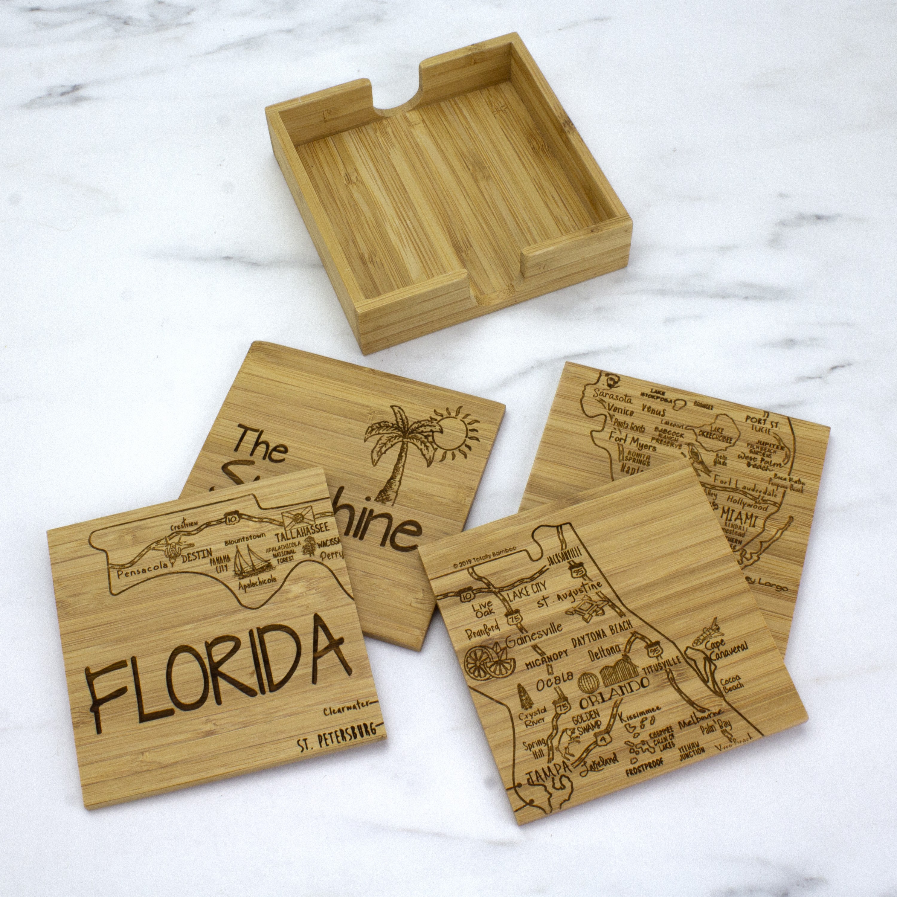 Florida Puzzle Coaster Set 1