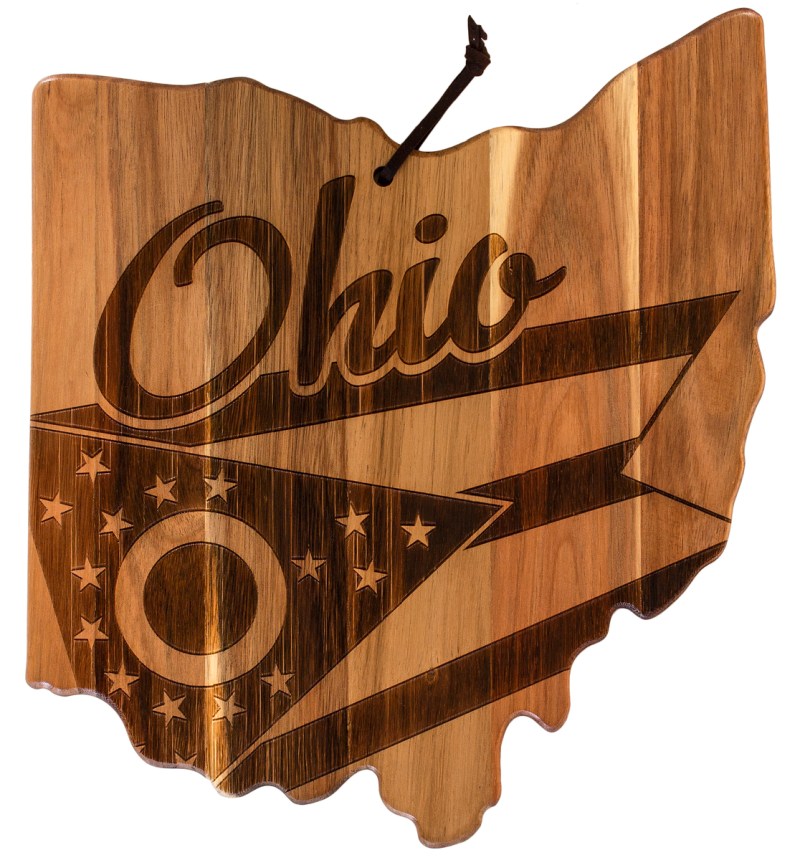 Rock & Branch® Origins Series Ohio State Shaped Wood Serving & Cutting Board 1 Rock & Branch® Origins Series Ohio State Shaped Wood Serving & Cutting Board 1