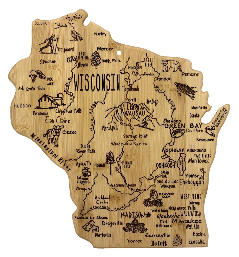 Destination Wisconsin Cutting & Serving Board 1 Destination Wisconsin Cutting & Serving Board 1
