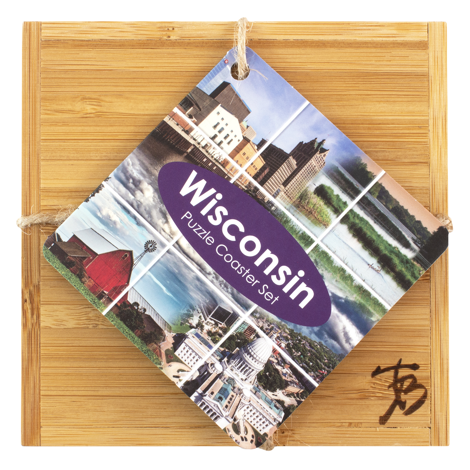 Wisconsin Puzzle Coaster Set 1