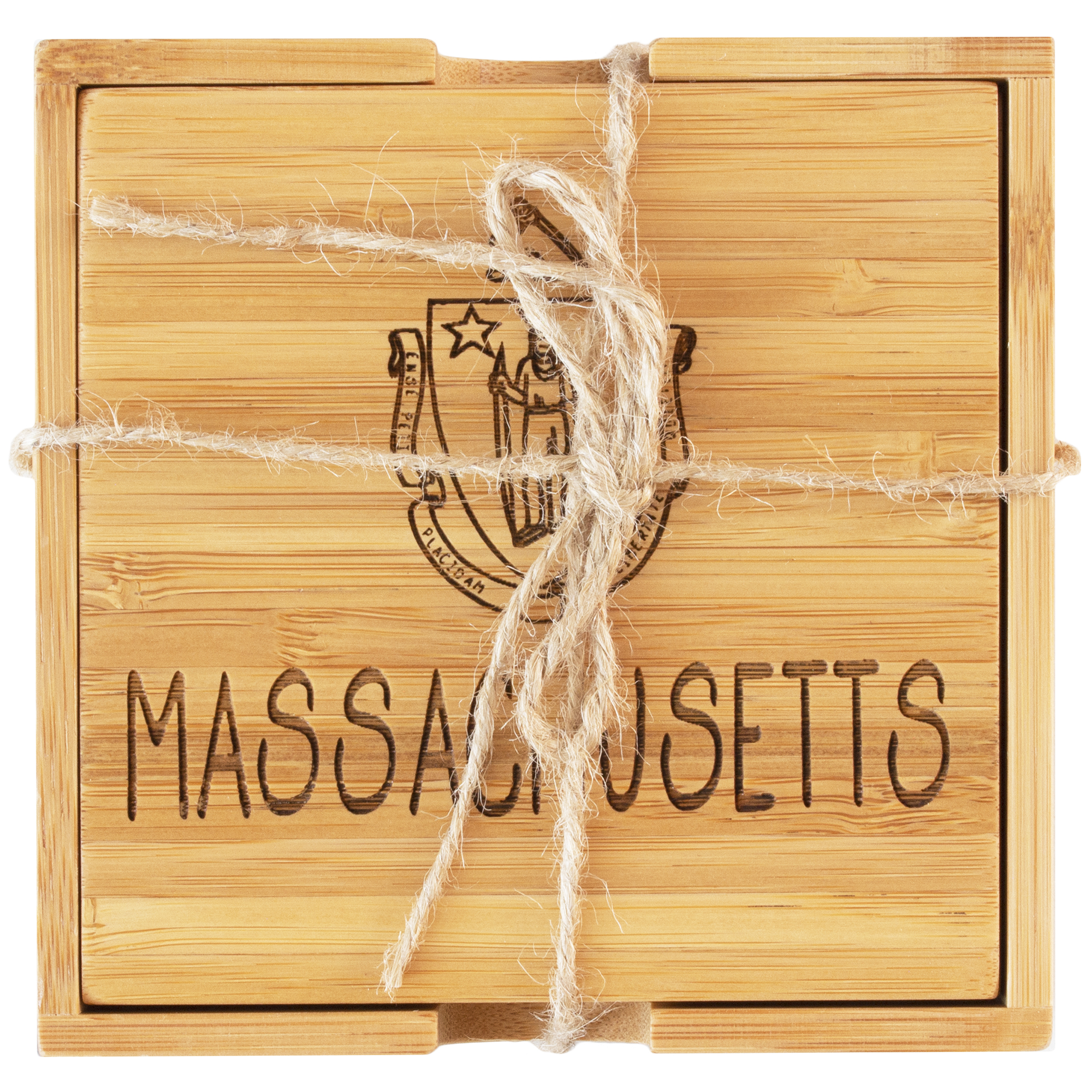 Massachusetts Puzzle Coaster Set 1