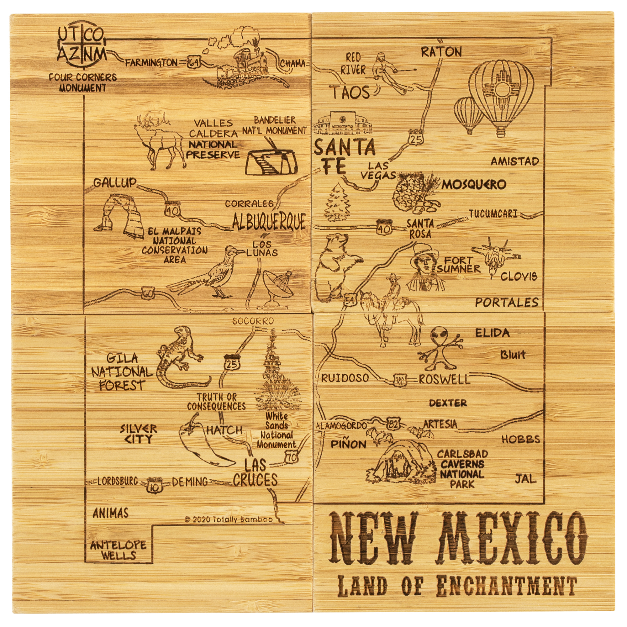 New Mexico Puzzle Coaster Set 1