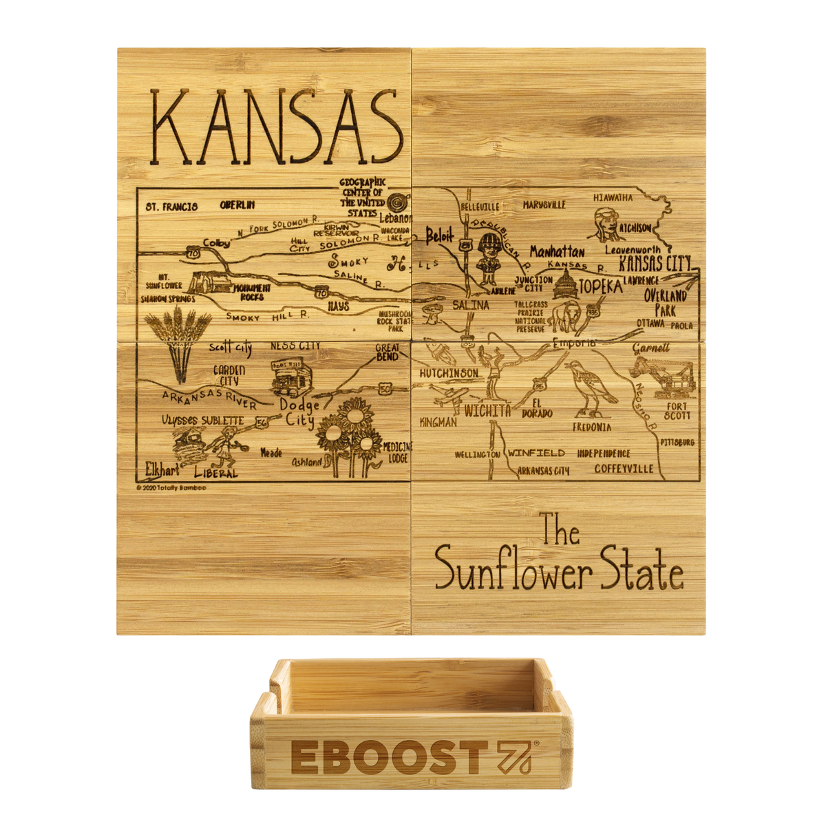 Kansas Puzzle Coaster Set 1