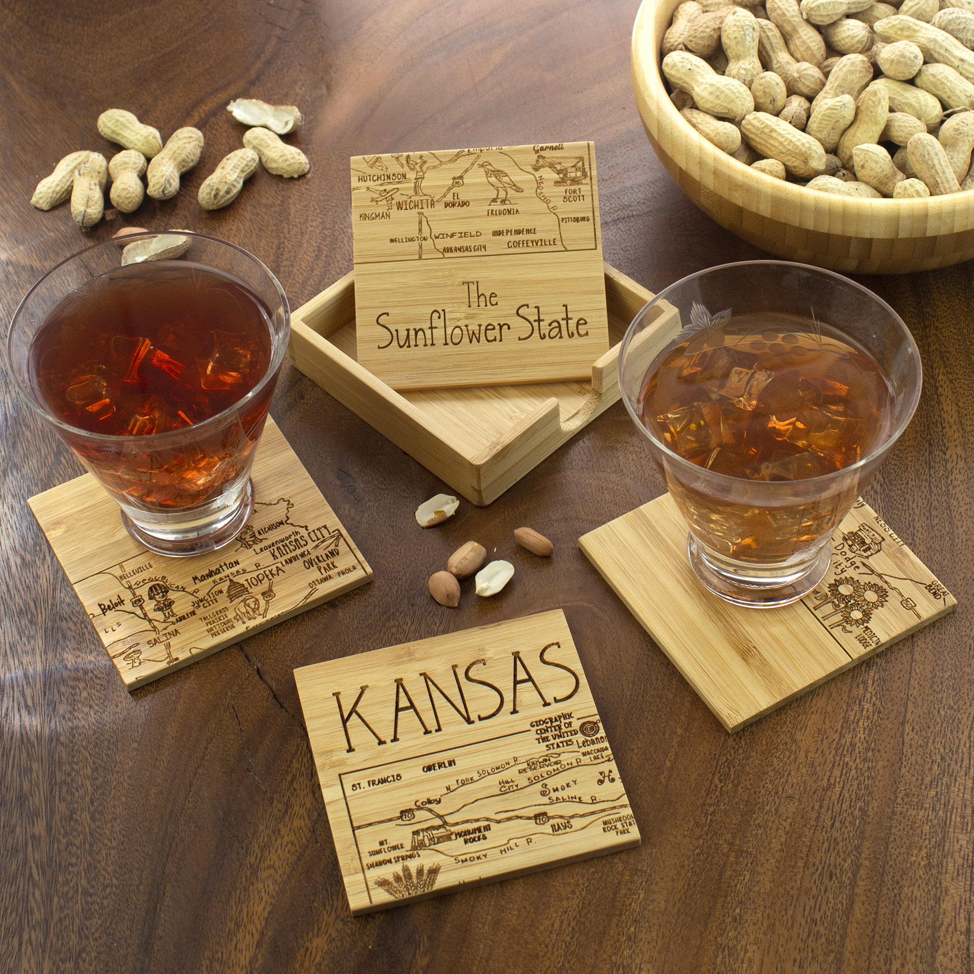 Kansas Puzzle Coaster Set 1