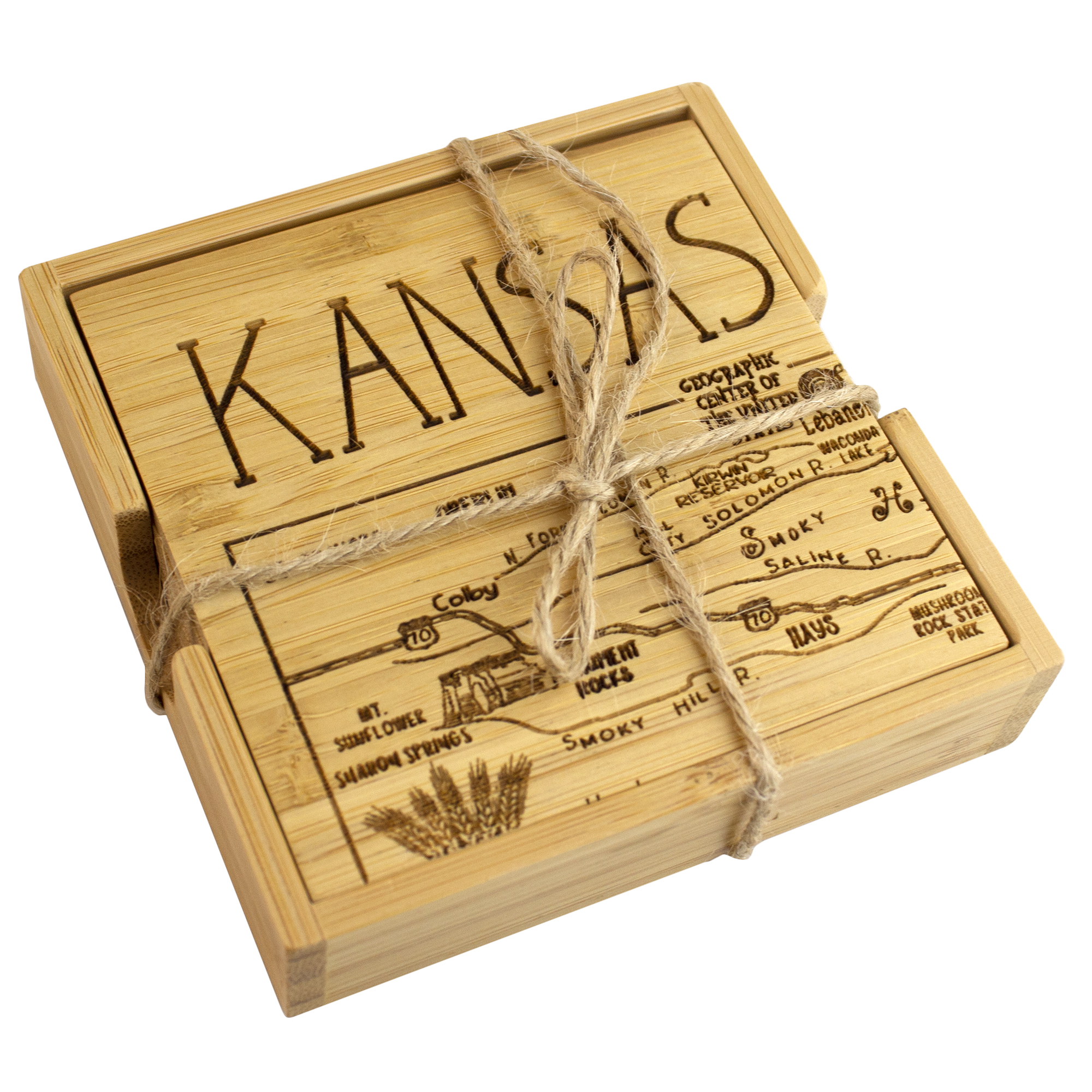 Kansas Puzzle Coaster Set 1