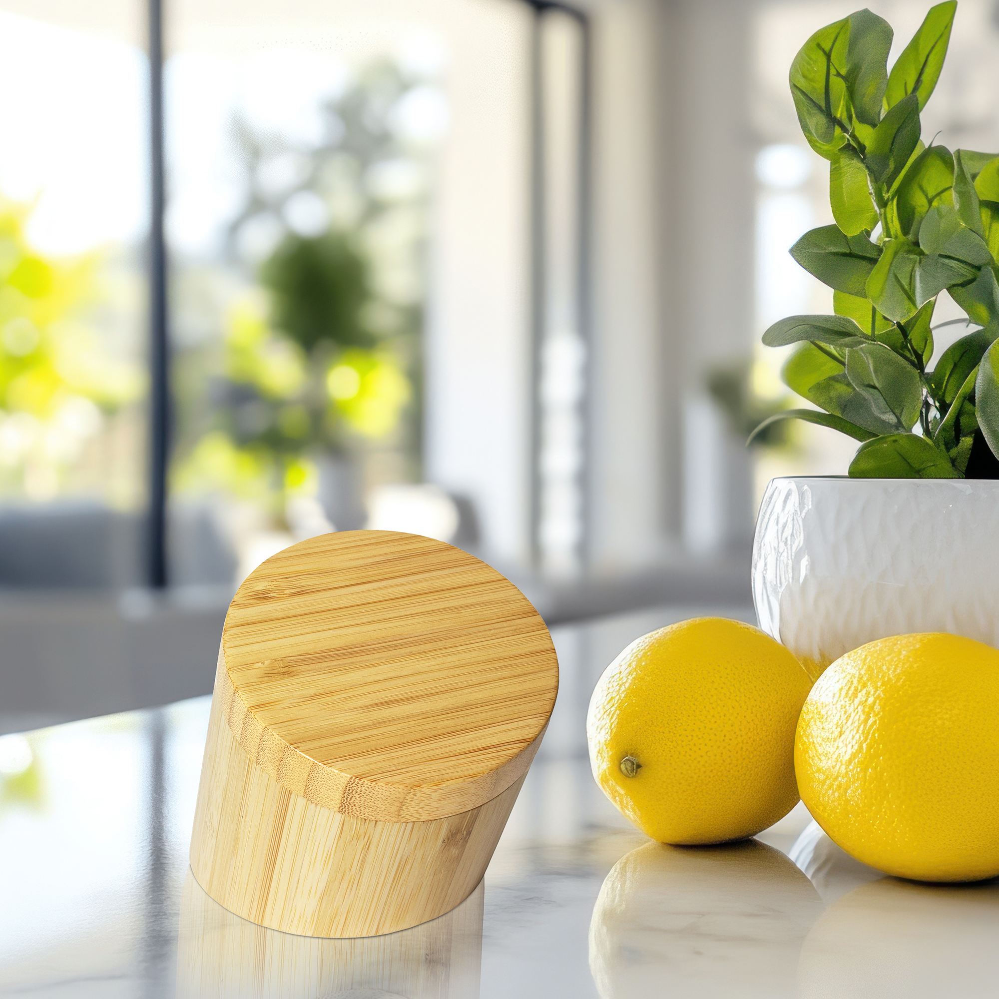 Bamboo Angled Salt Cellar 1