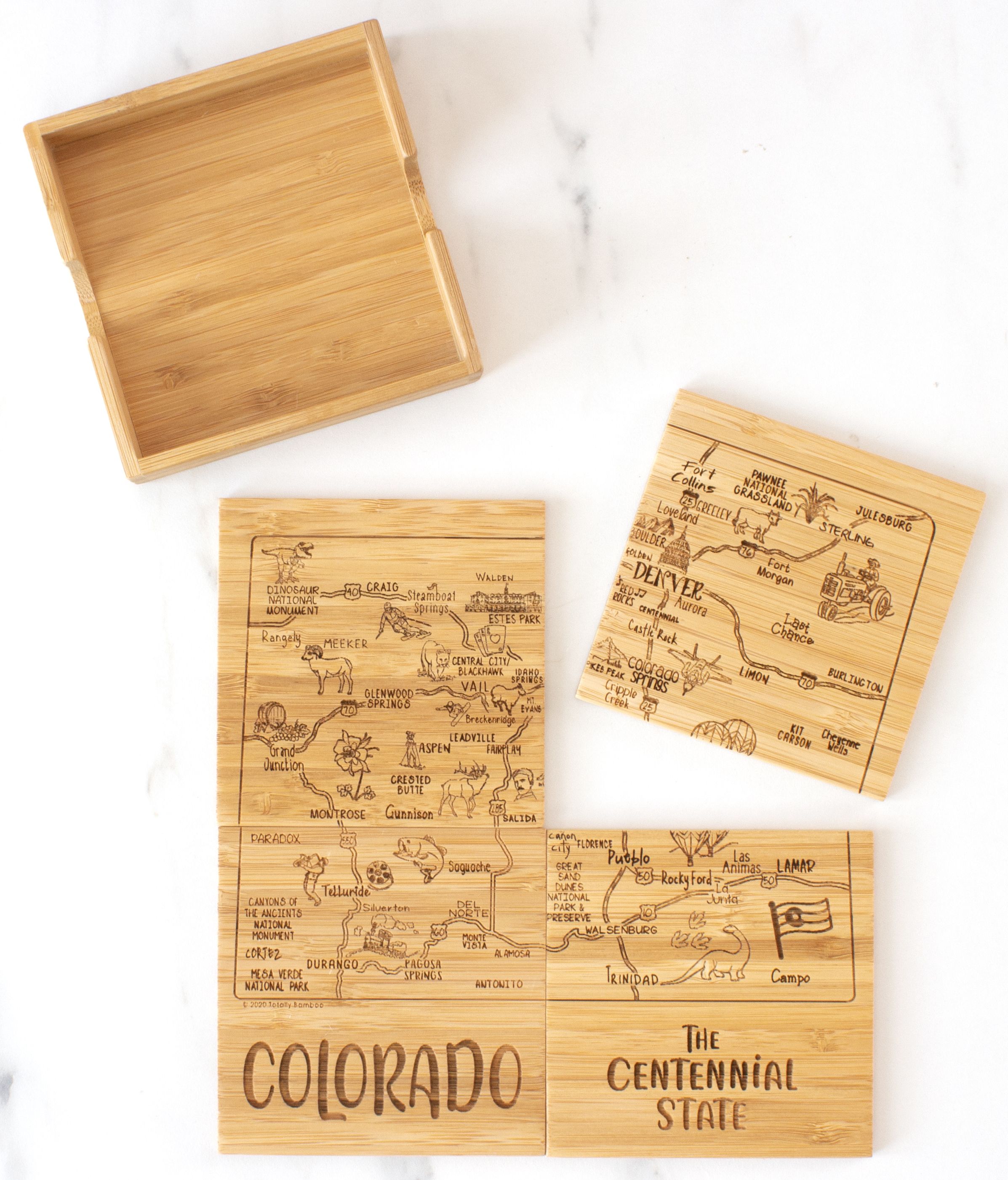 Colorado Puzzle Coaster Set 1