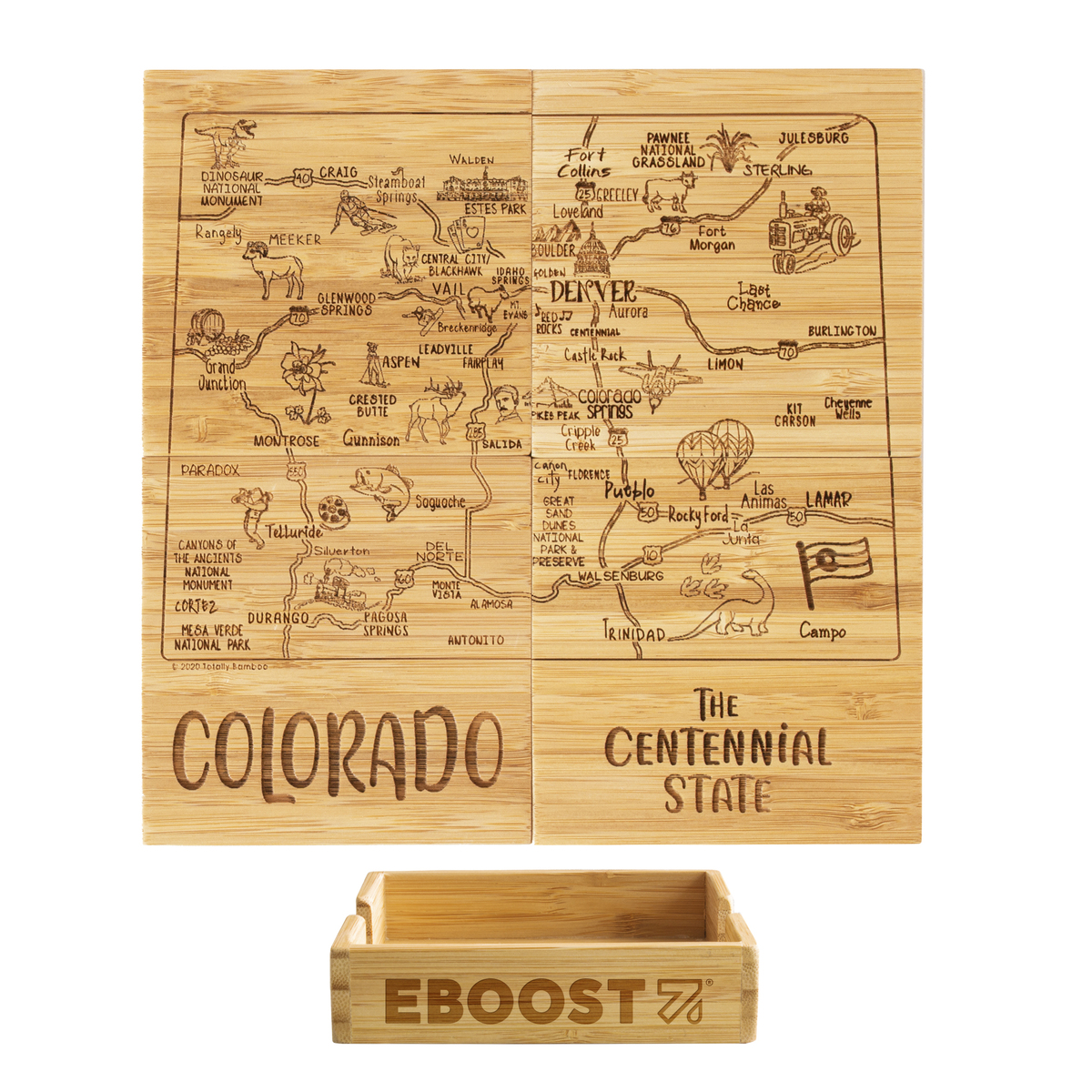 Colorado Puzzle Coaster Set 1