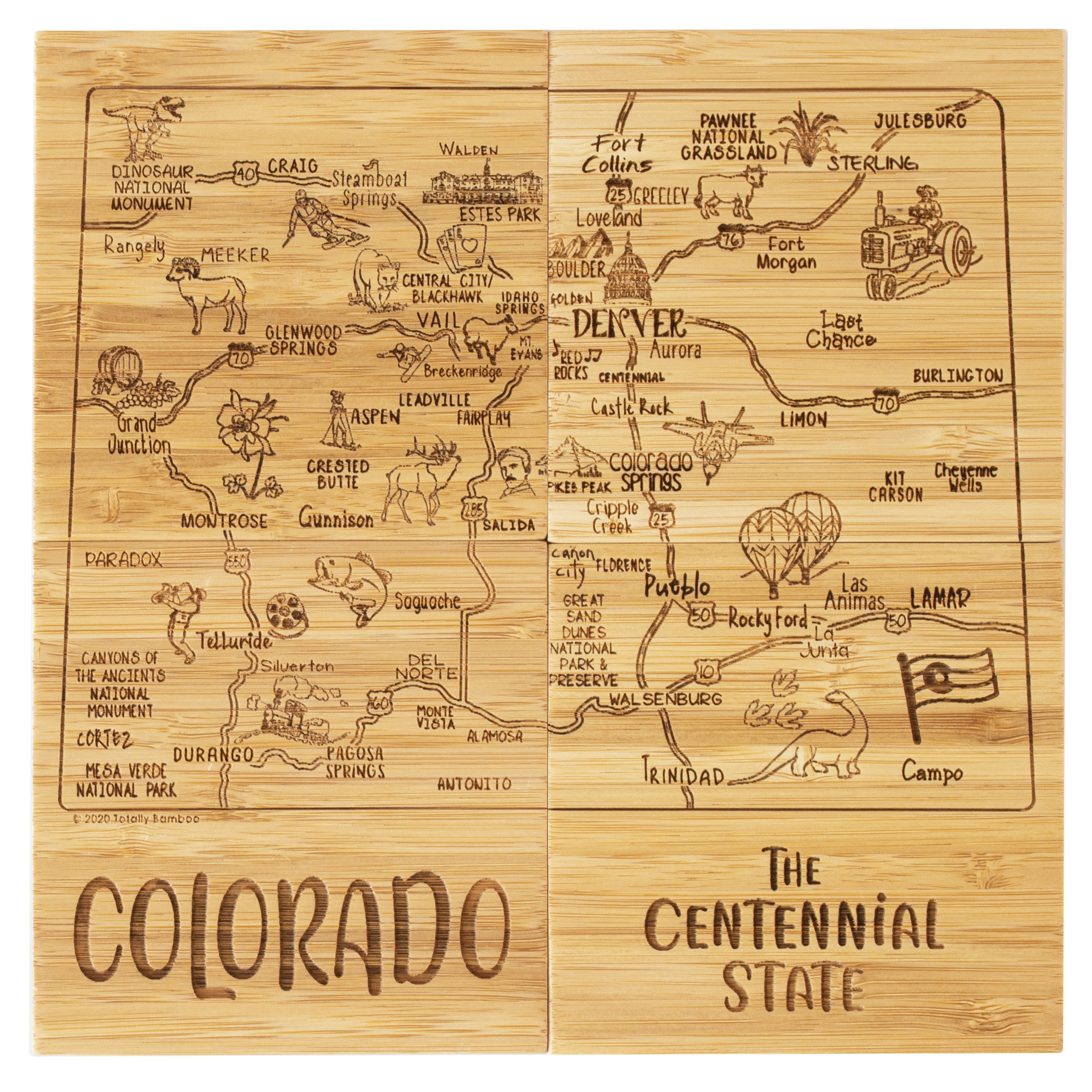 Colorado Puzzle Coaster Set 1