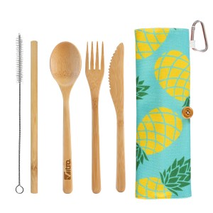 Take-Along Flatware Pineapple Utensil Roll 1 Take-Along Flatware Pineapple Utensil Roll 1