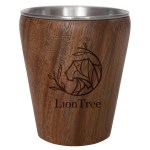 Dark Acacia 2oz Shot Glass w/Stainless Steel Interior 1 Dark Acacia 2oz Shot Glass w/Stainless Steel Interior 1