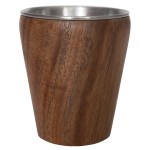 Dark Acacia 2oz Shot Glass w/Stainless Steel Interior 2 Dark Acacia 2oz Shot Glass w/Stainless Steel Interior 2