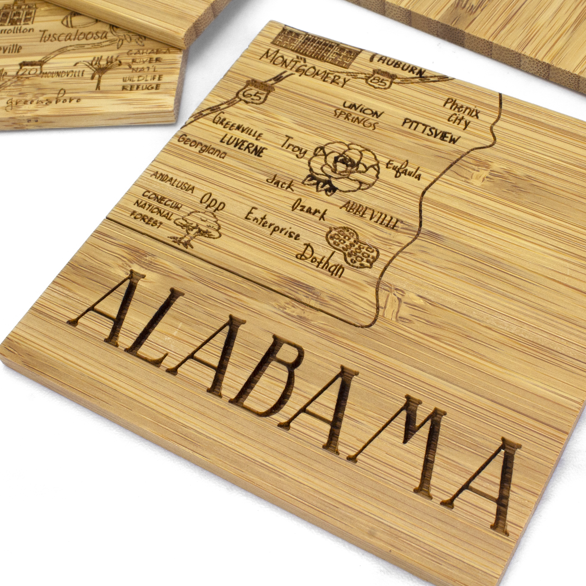 Alabama Puzzle Coaster Set 1