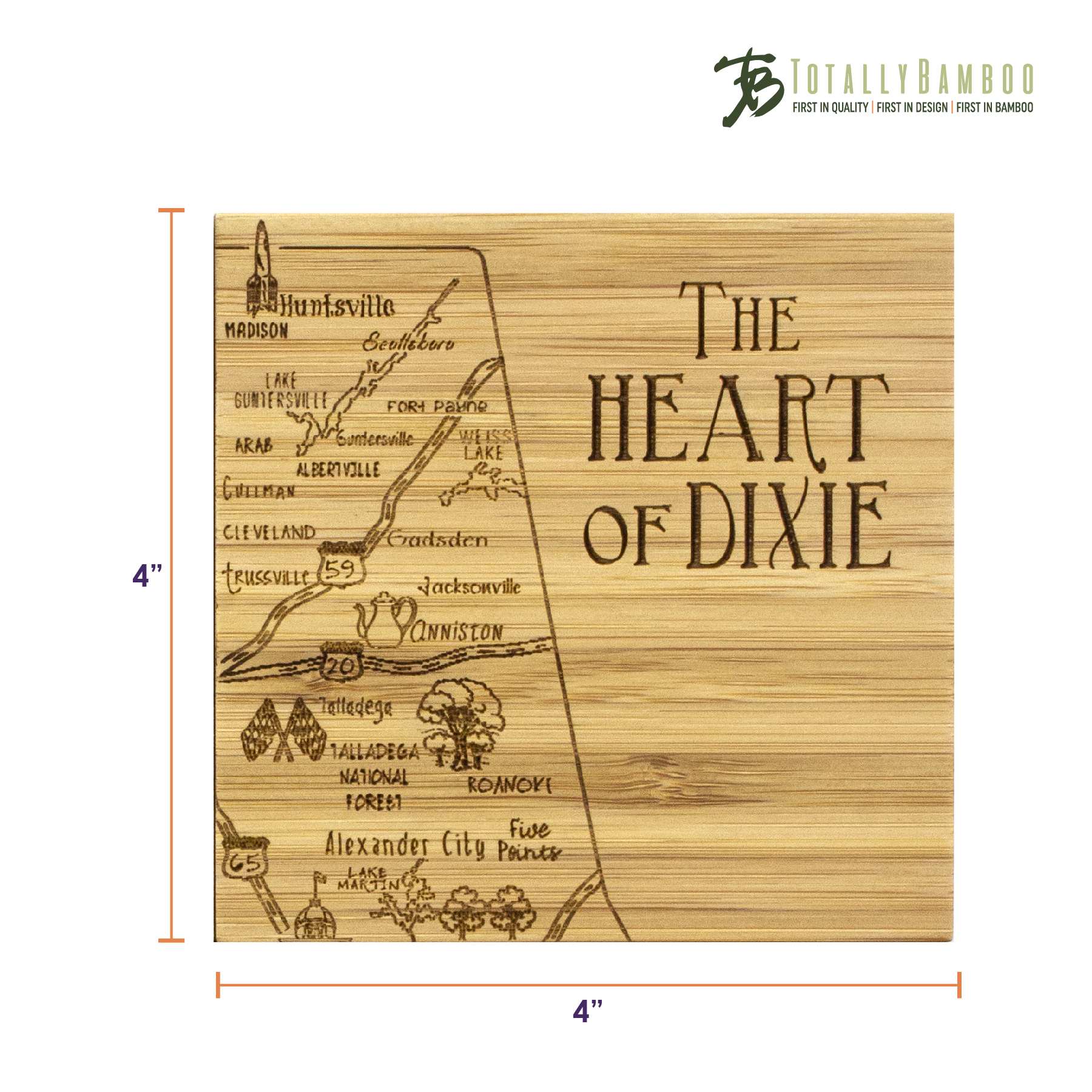 Alabama Puzzle Coaster Set 1