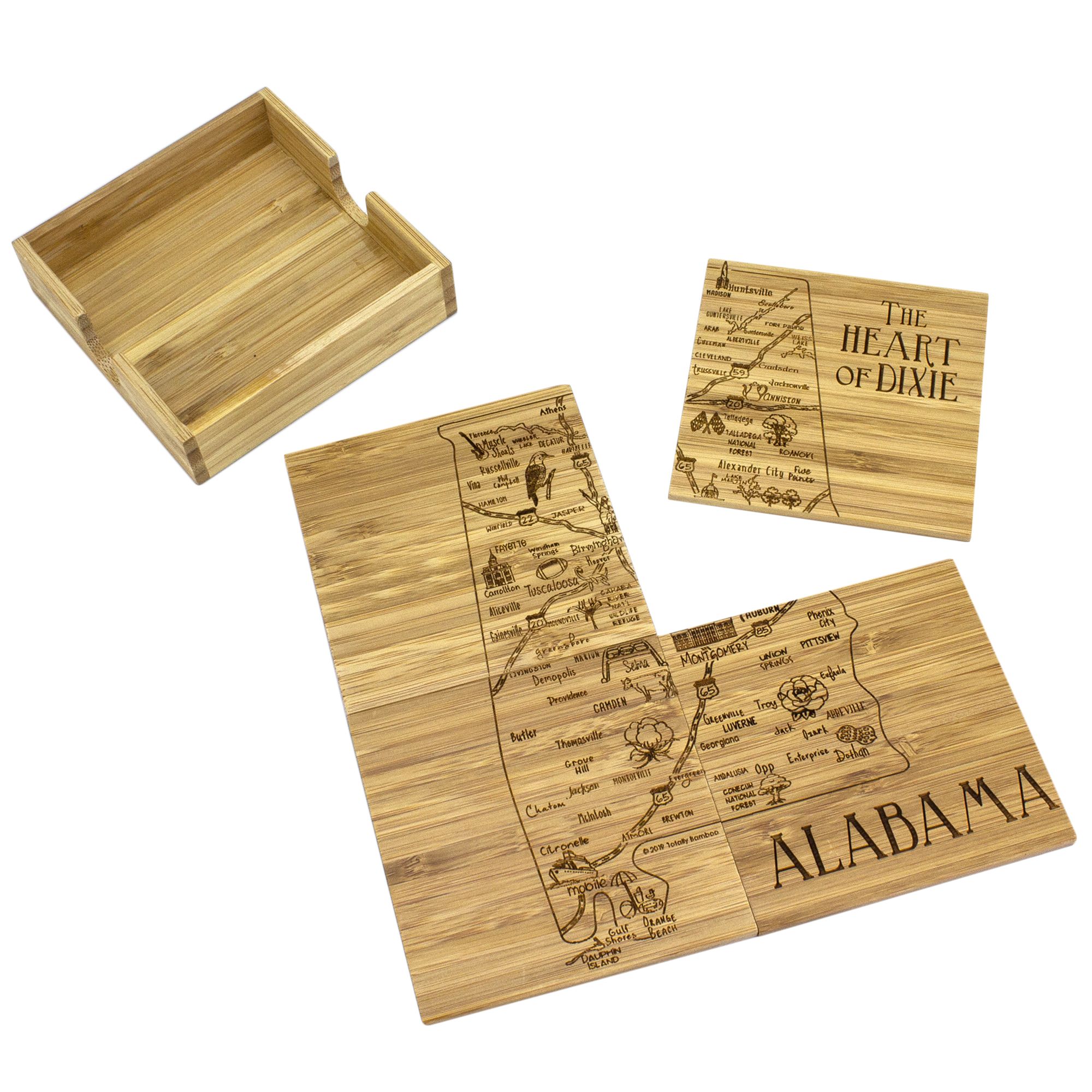 Alabama Puzzle Coaster Set 1