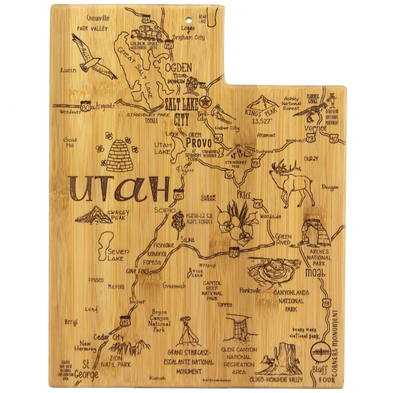 Destination Utah Cutting & Serving Board 1 Destination Utah Cutting & Serving Board 1