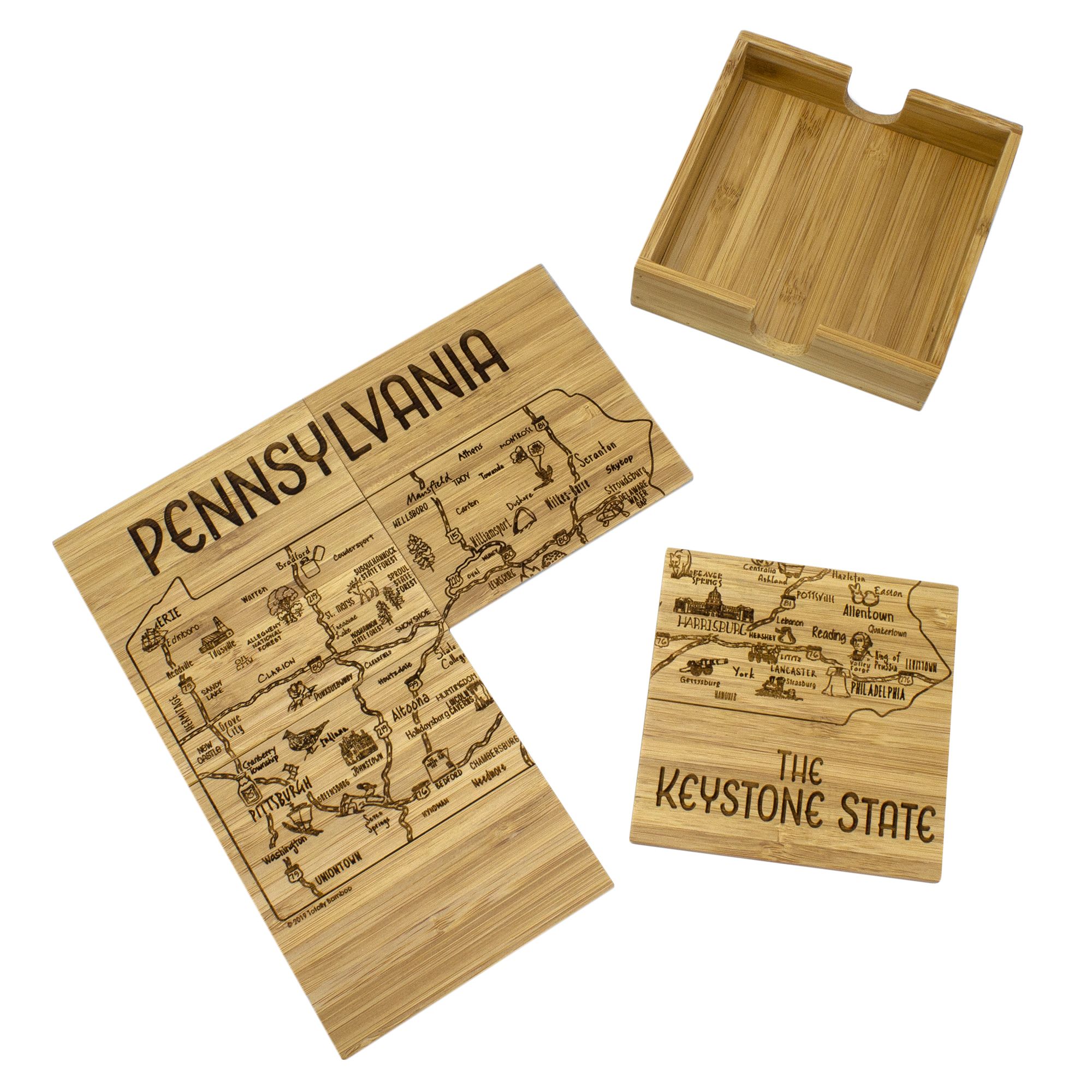 Pennsylvania Puzzle Coaster Set 1
