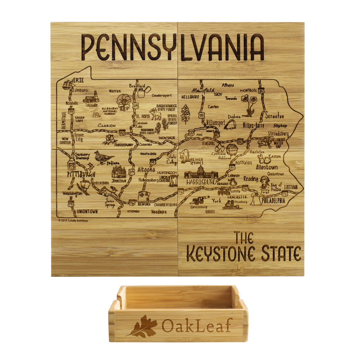 Pennsylvania Puzzle Coaster Set 1