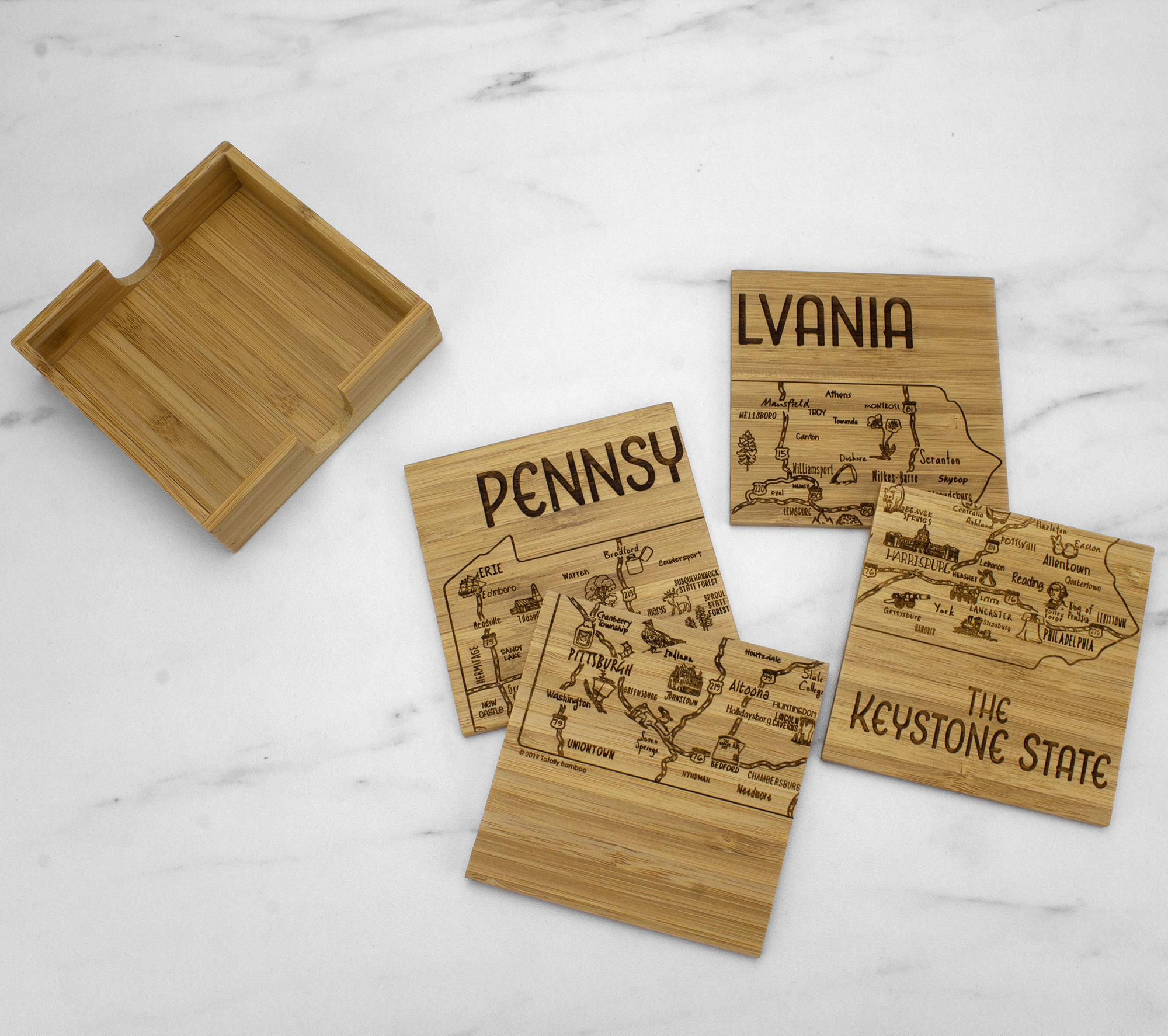 Pennsylvania Puzzle Coaster Set 1