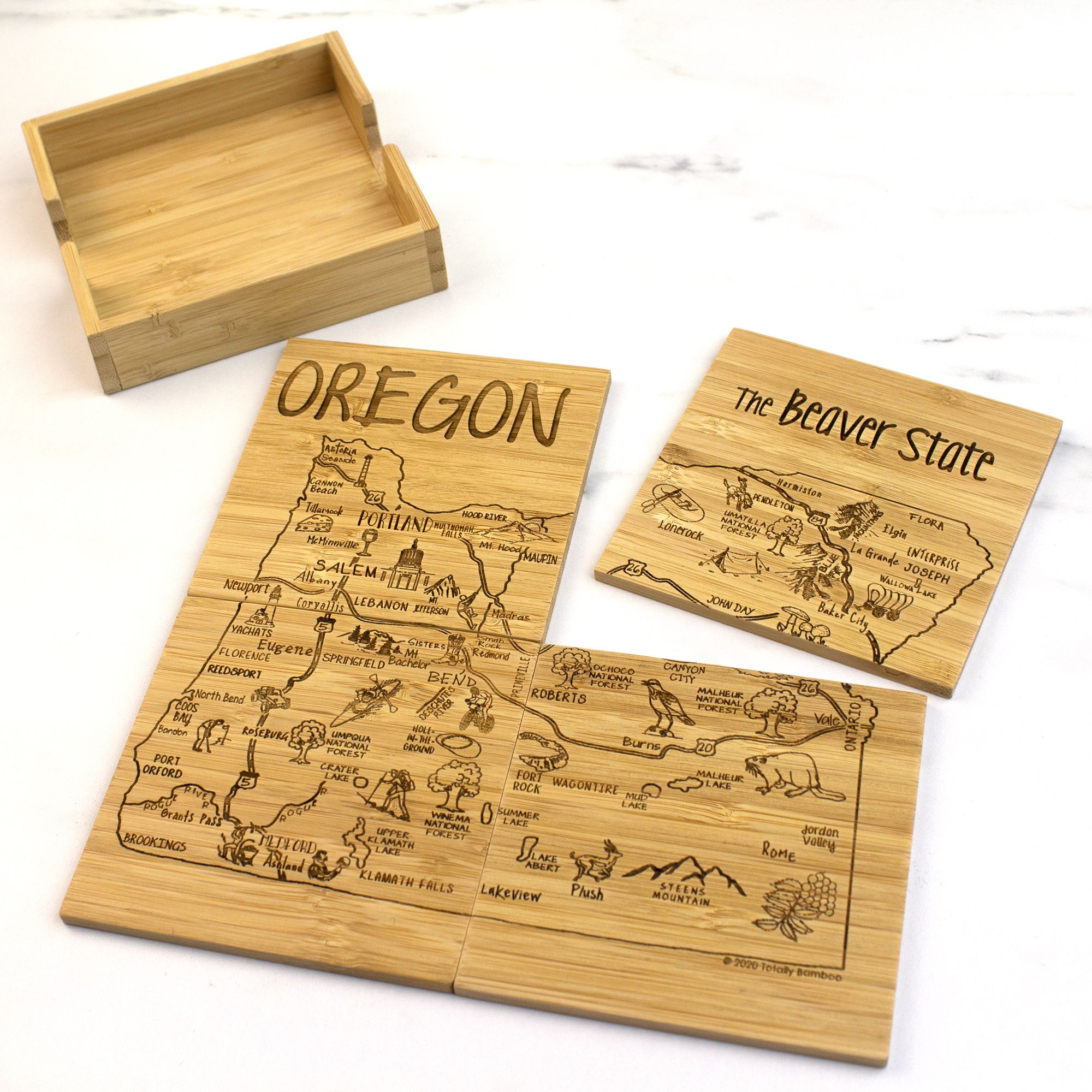 Oregon Puzzle Coaster Set 1