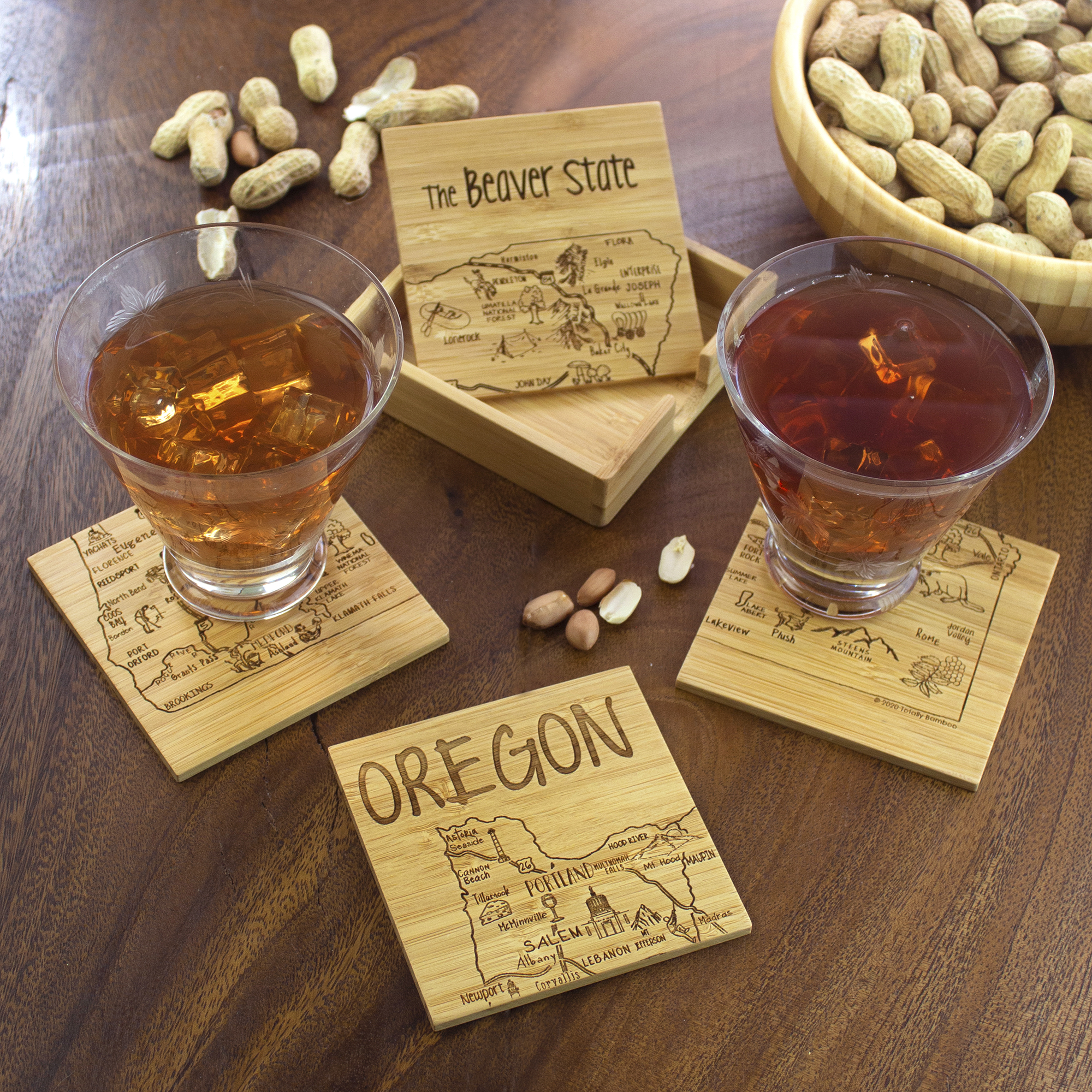 Oregon Puzzle Coaster Set 1