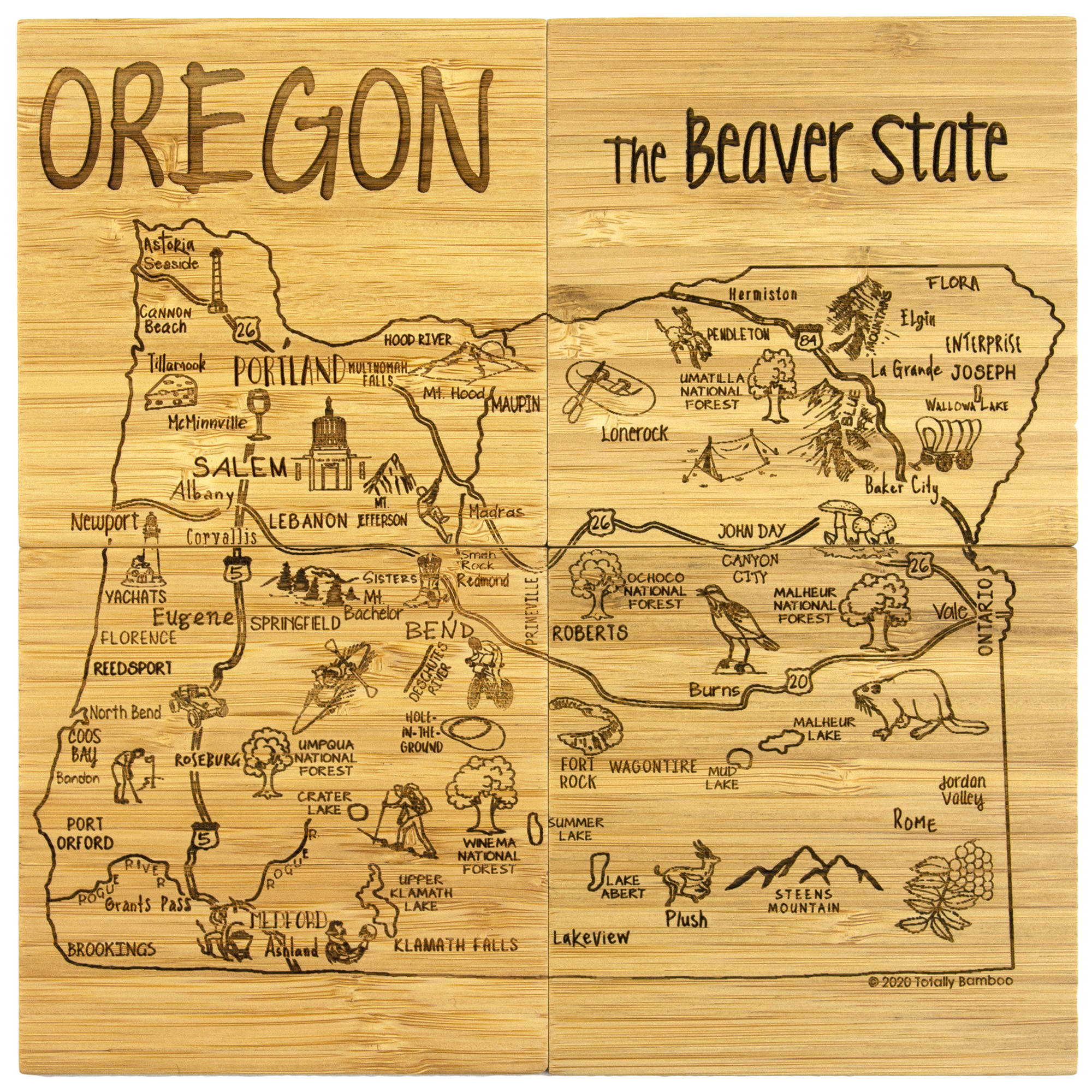 Oregon Puzzle Coaster Set 1