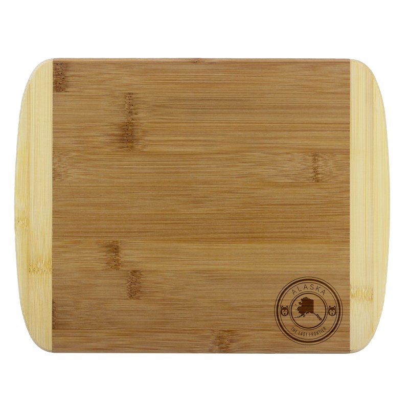 Alaska State Stamp 2-Tone 11" Cutting Board 1 Alaska State Stamp 2-Tone 11" Cutting Board 1