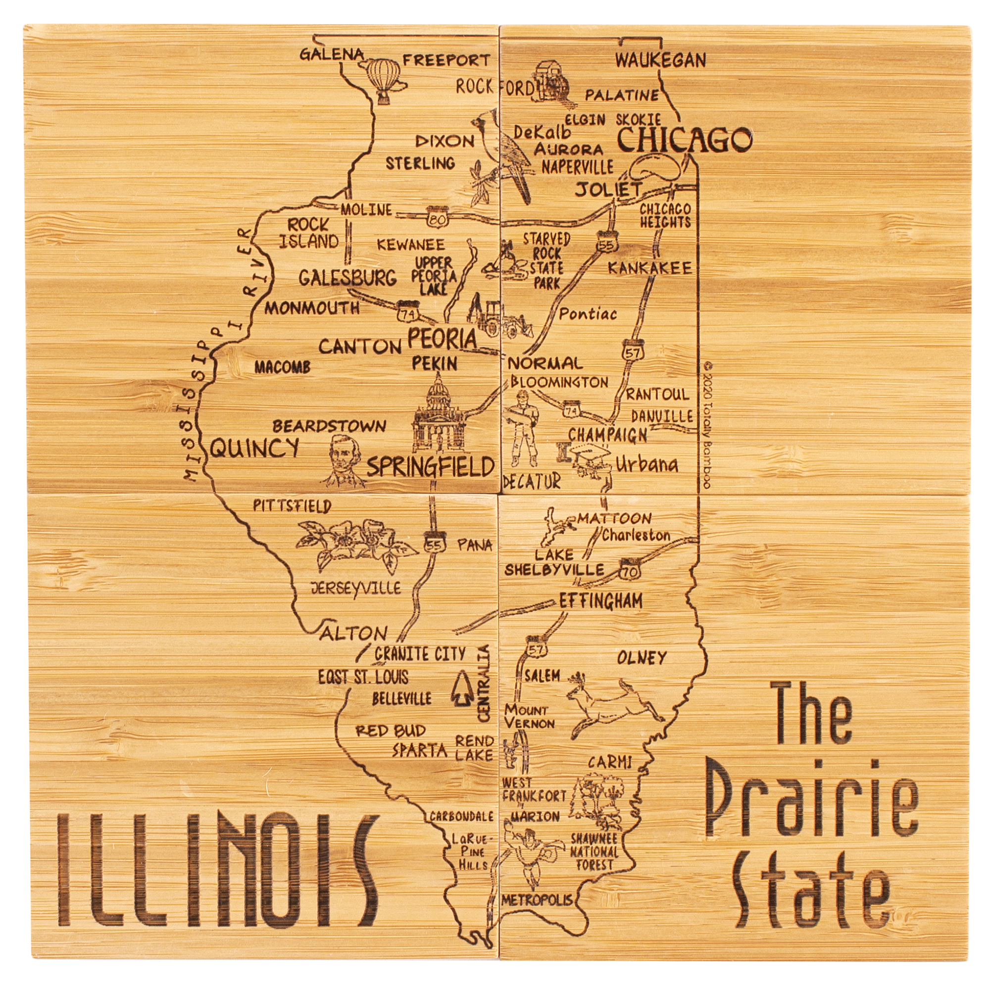 Illinois Puzzle Coaster Set 1