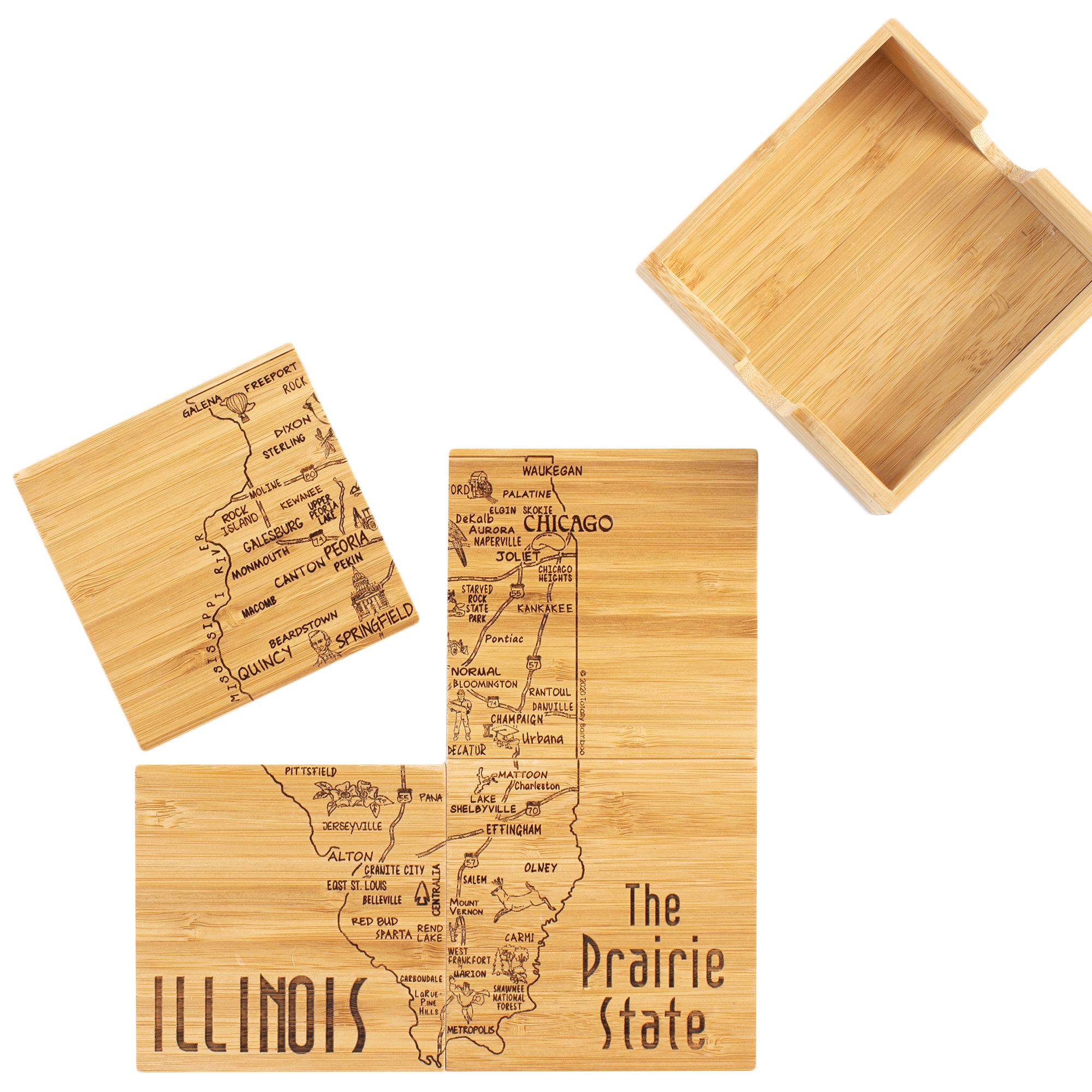 Illinois Puzzle Coaster Set 1