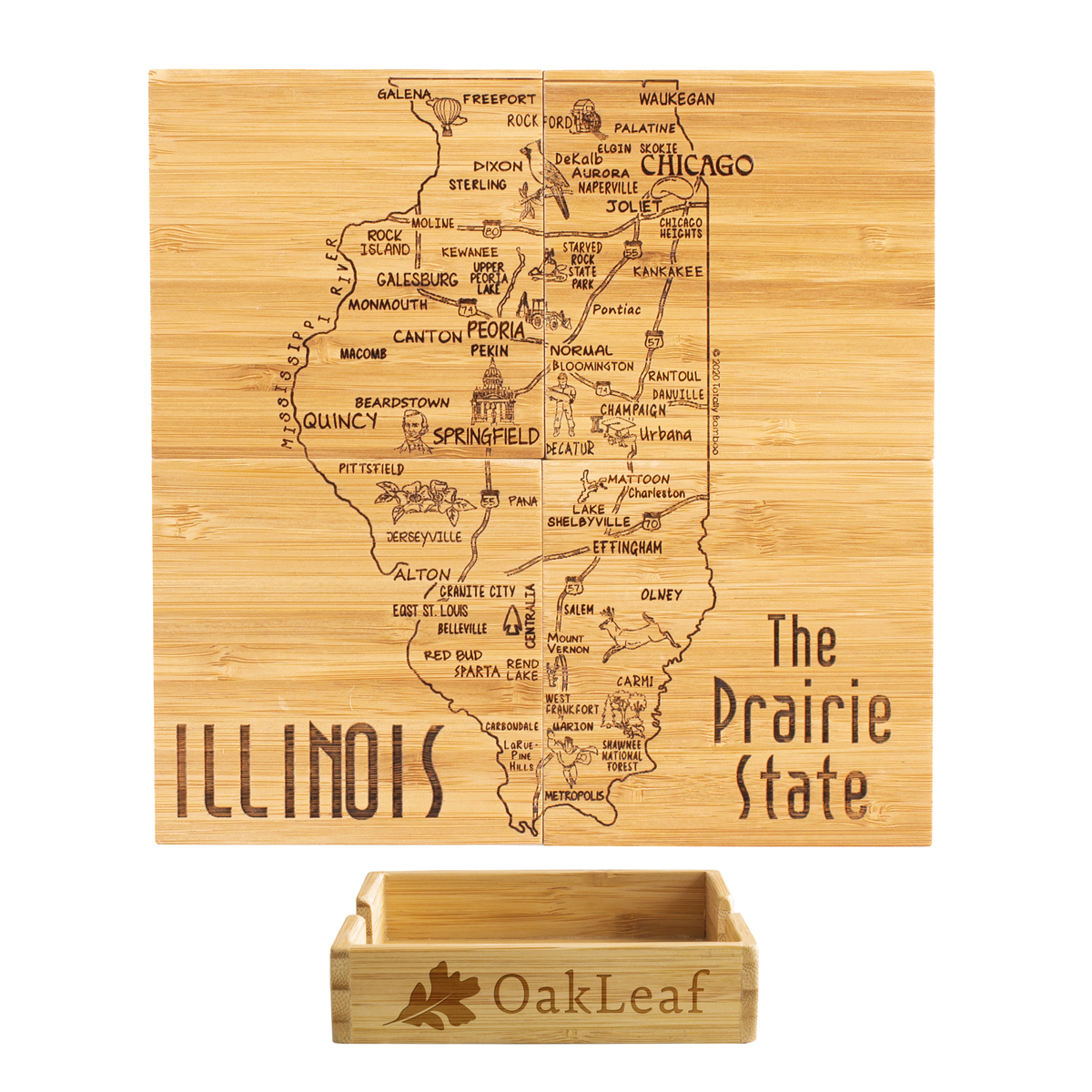 Illinois Puzzle Coaster Set 1
