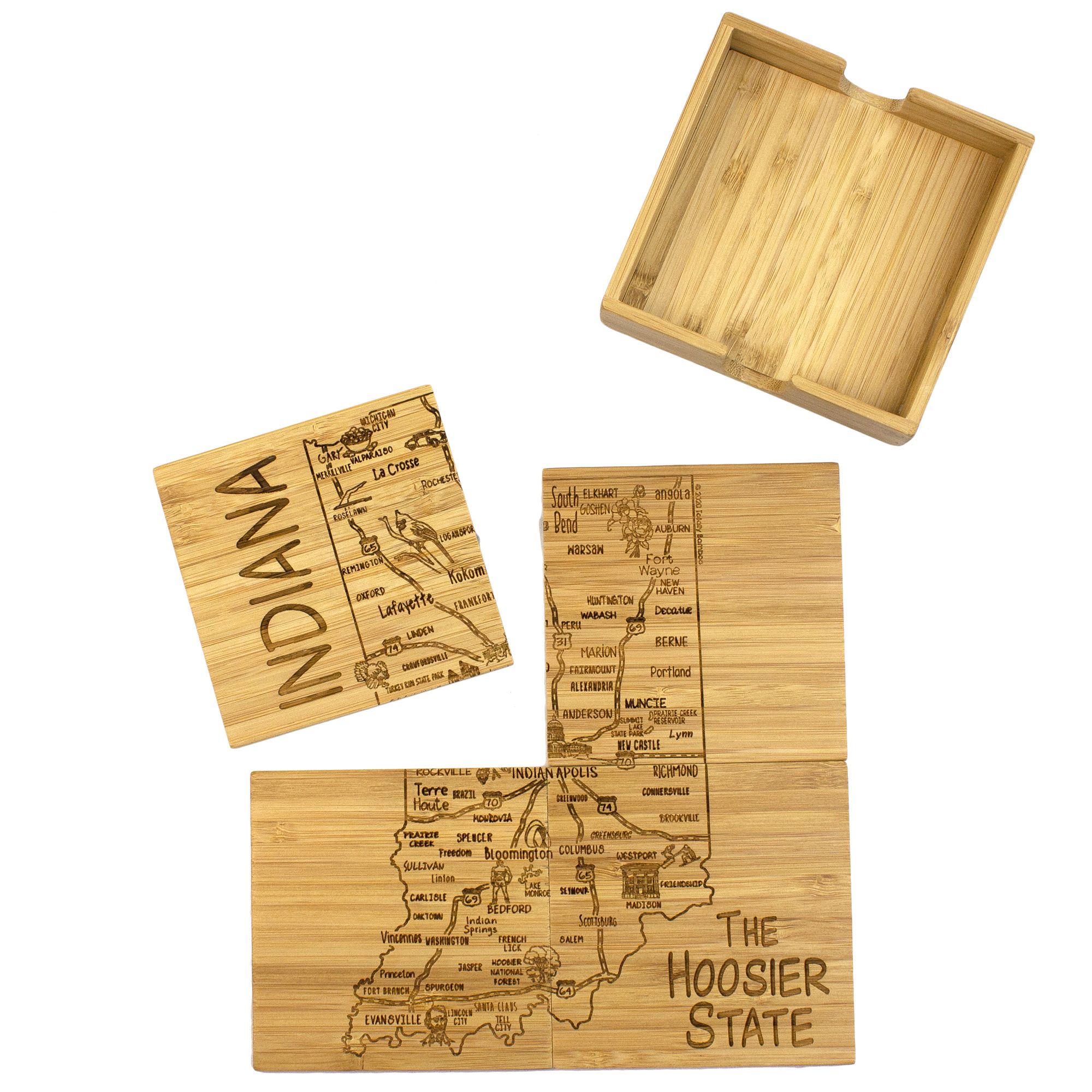 Indiana Puzzle Coaster Set 1