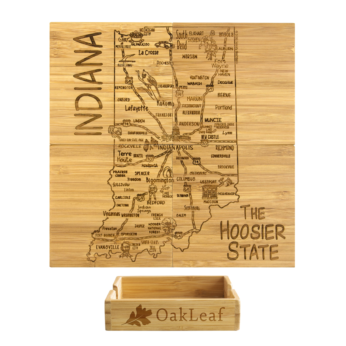 Indiana Puzzle Coaster Set 1