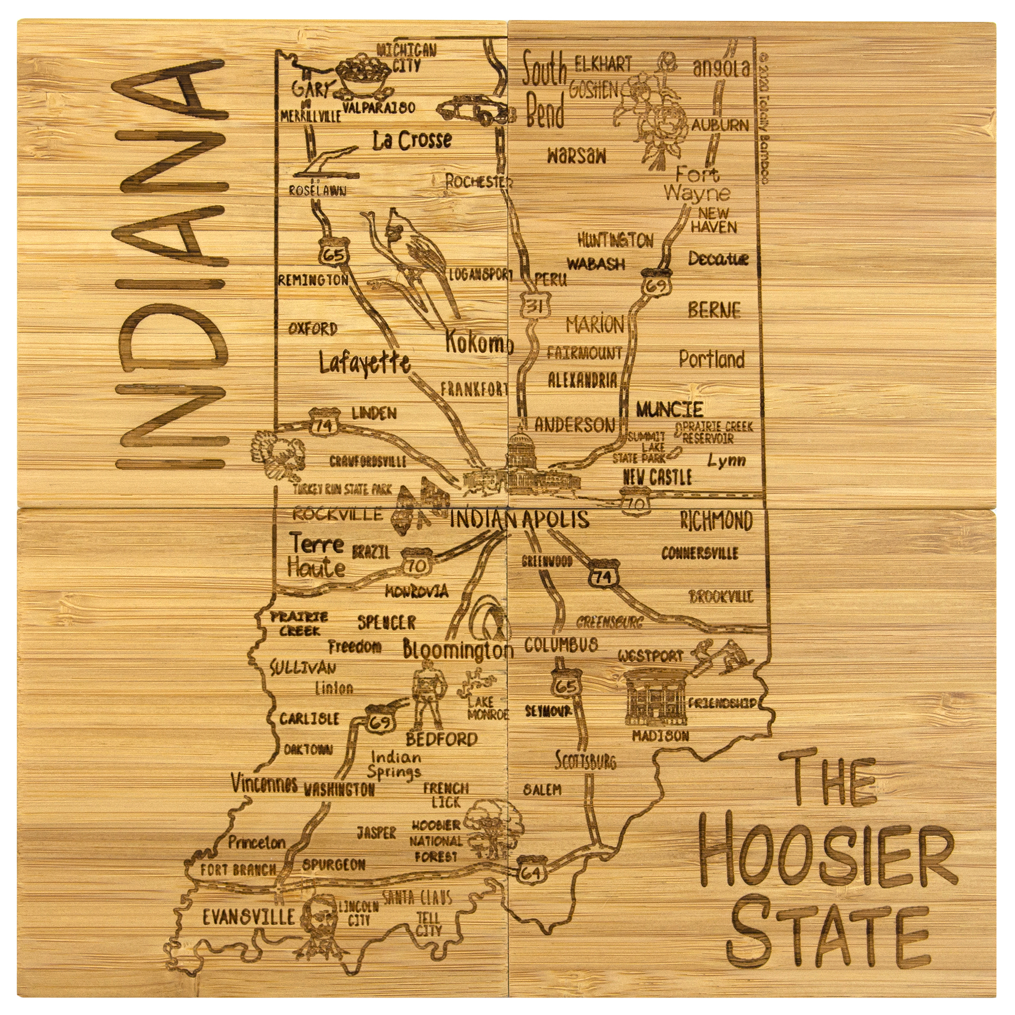 Indiana Puzzle Coaster Set 1