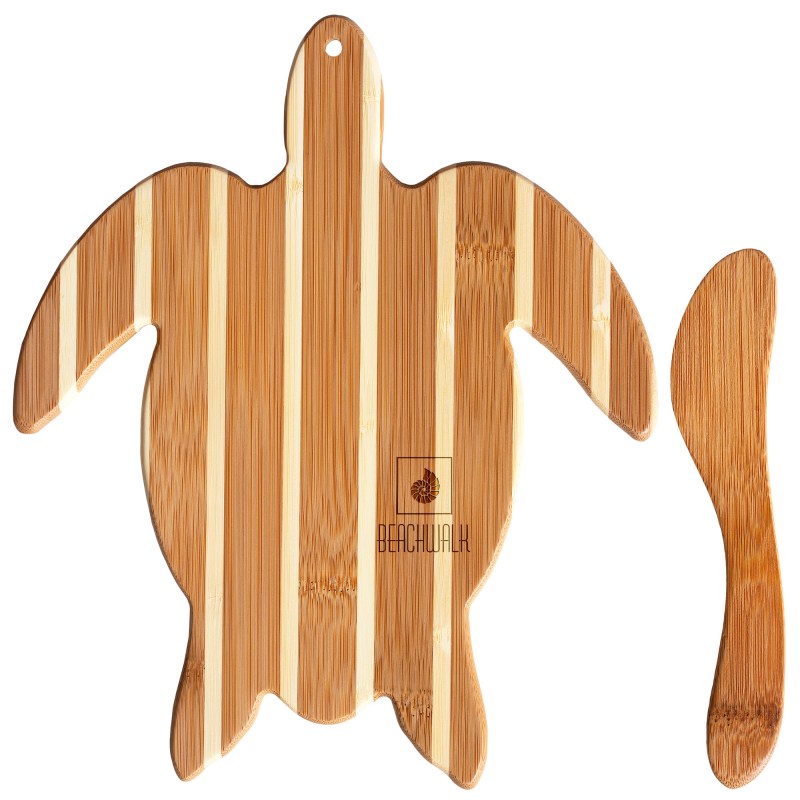 Sea Turtle Charcuterie Board with Spreader Knife Gift Set 1 Sea Turtle Charcuterie Board with Spreader Knife Gift Set 1