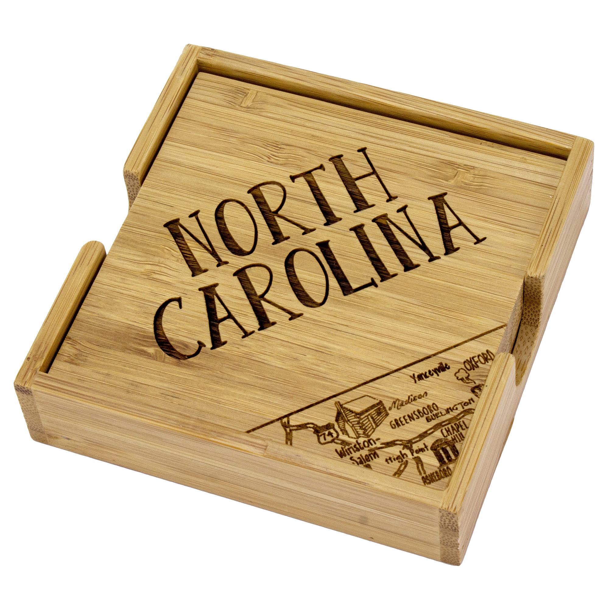 North Carolina Puzzle Coaster Set 1