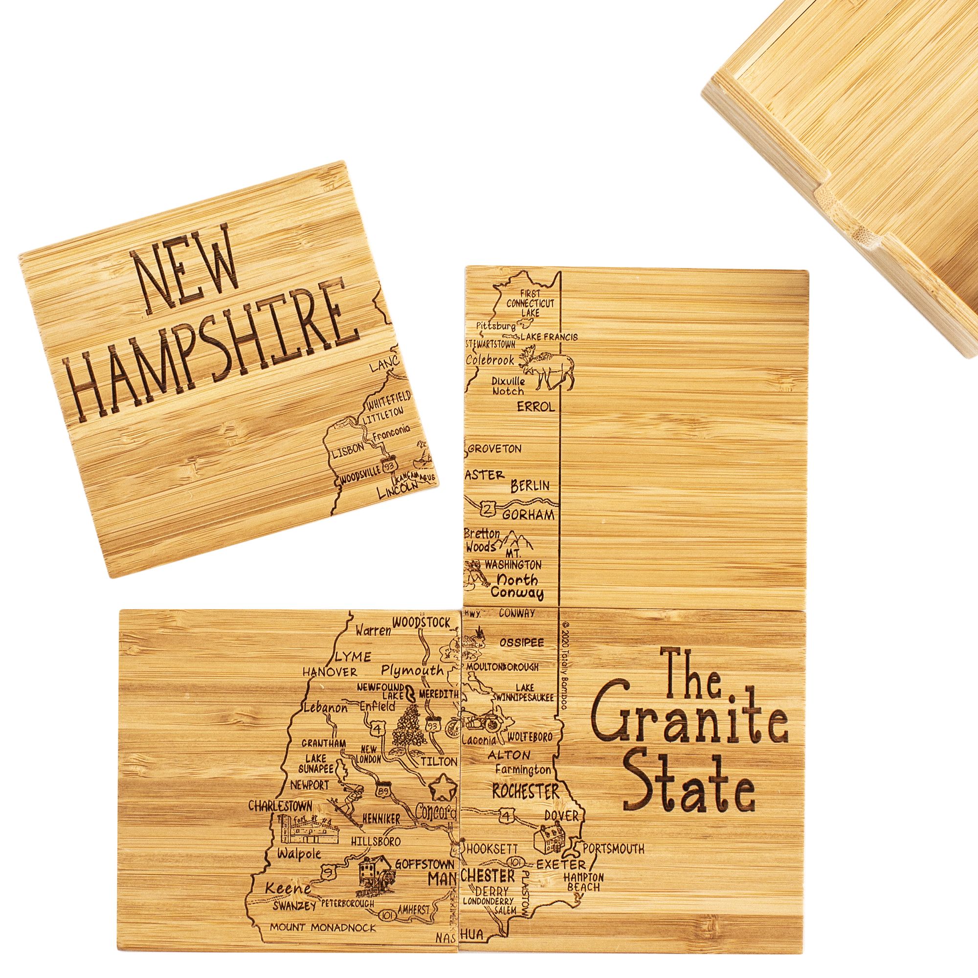 New Hampshire Puzzle Coaster Set 1