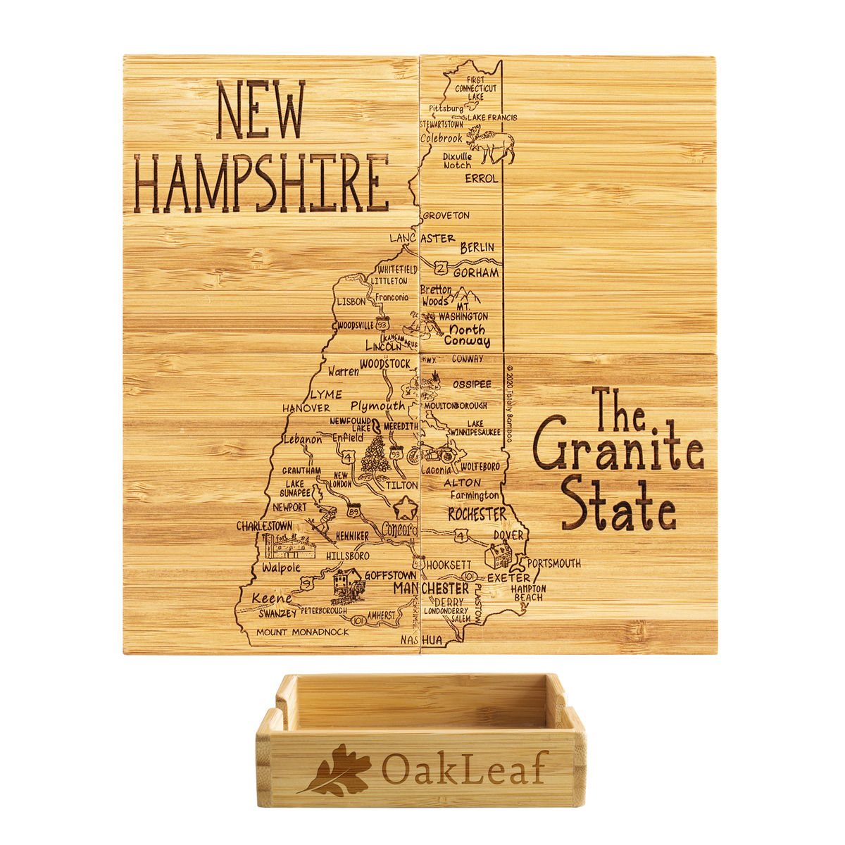 New Hampshire Puzzle Coaster Set 1