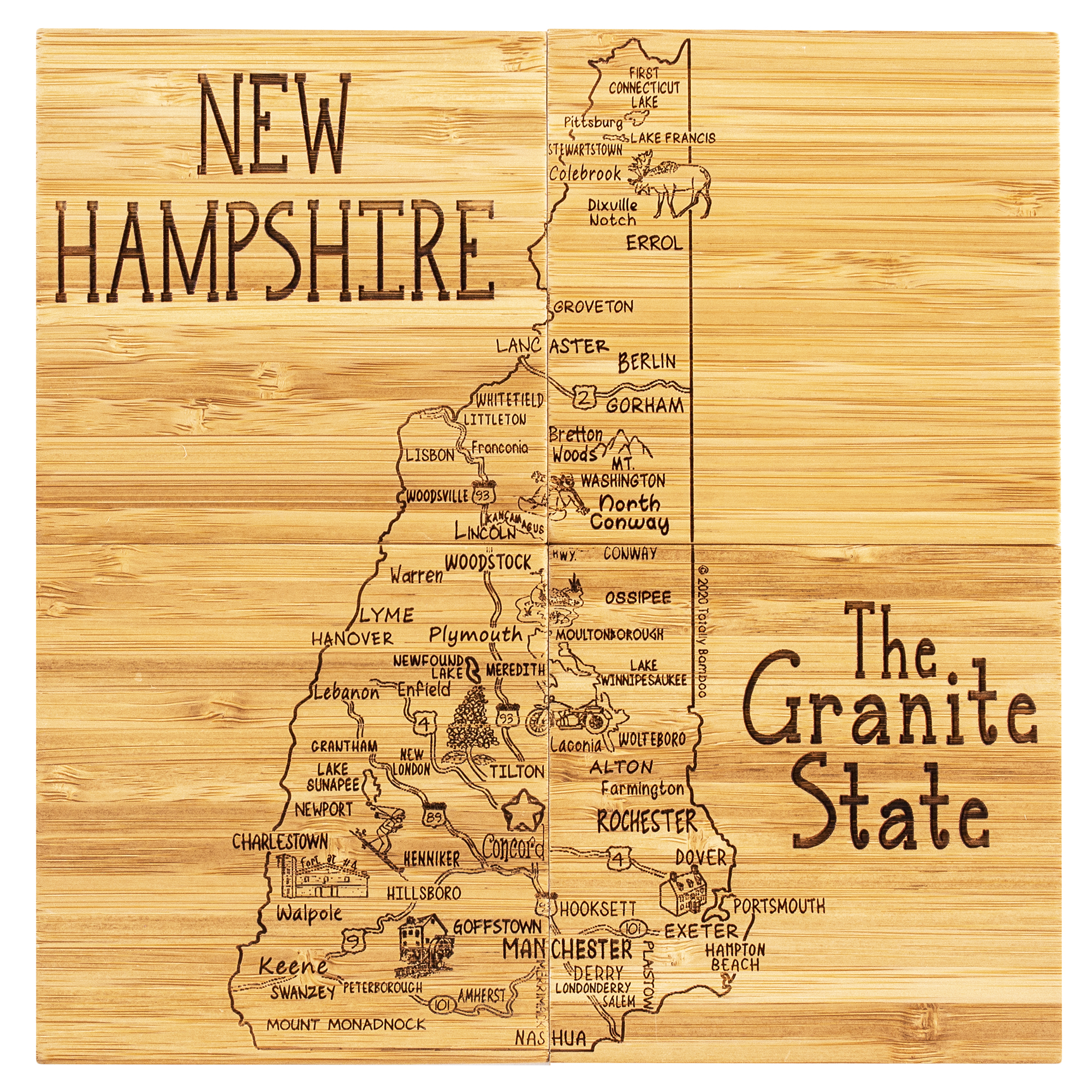 New Hampshire Puzzle Coaster Set 1