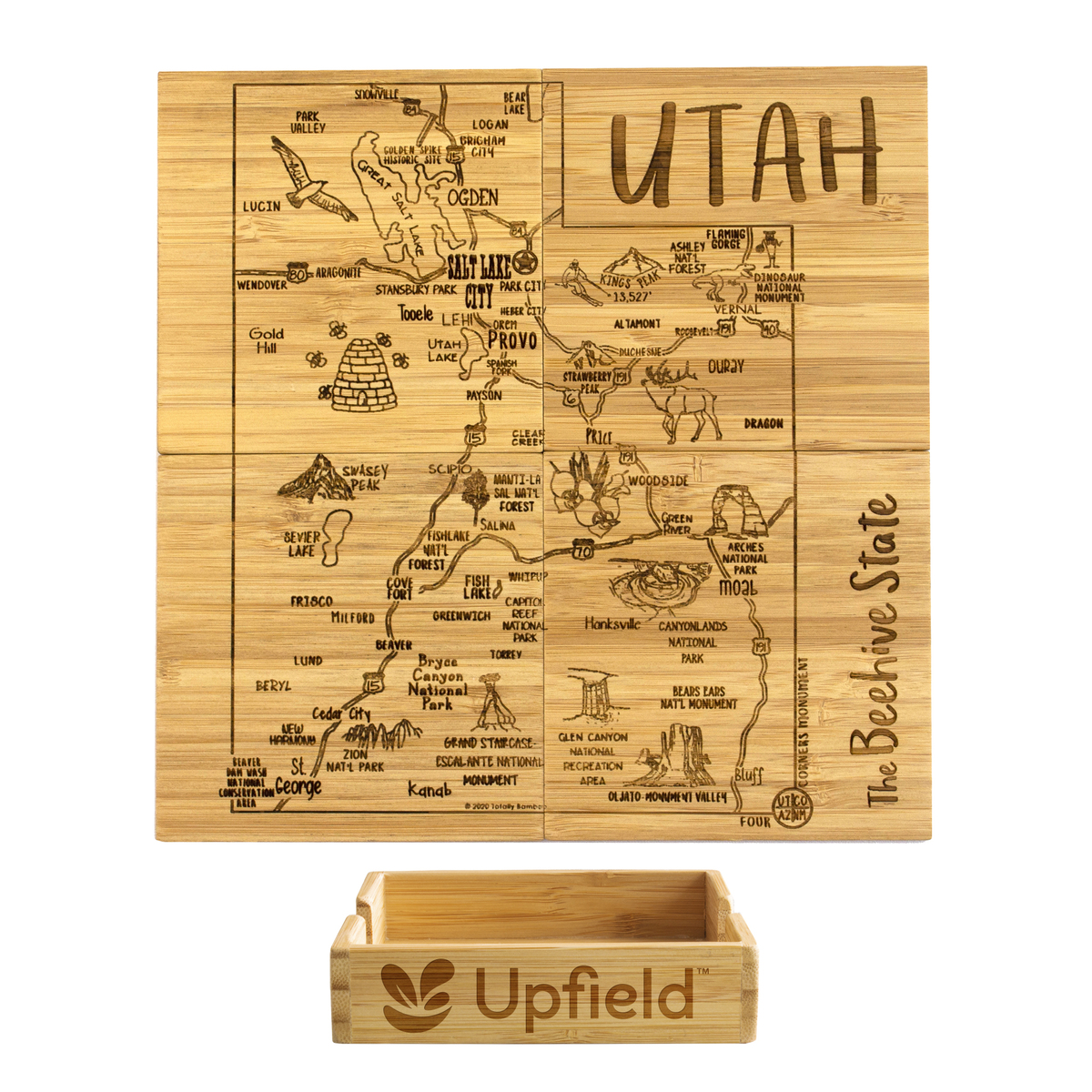 Utah Puzzle Coaster Set 1