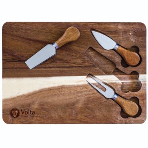 TB Home® Acacia Cheese Serving Board w/Cheese Tools (4 Piece) 1 TB Home® Acacia Cheese Serving Board w/Cheese Tools (4 Piece) 1