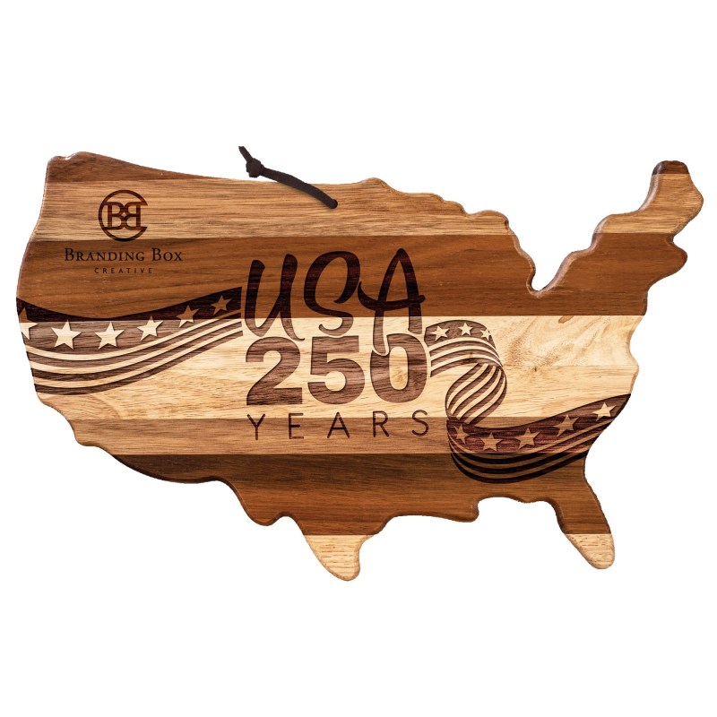 Limited Edition Rock & Branch® Shiplap Series USA 250 Years Shaped Wood Serving & Cutting Board 1 Limited Edition Rock & Branch® Shiplap Series USA 250 Years Shaped Wood Serving & Cutting Board 1