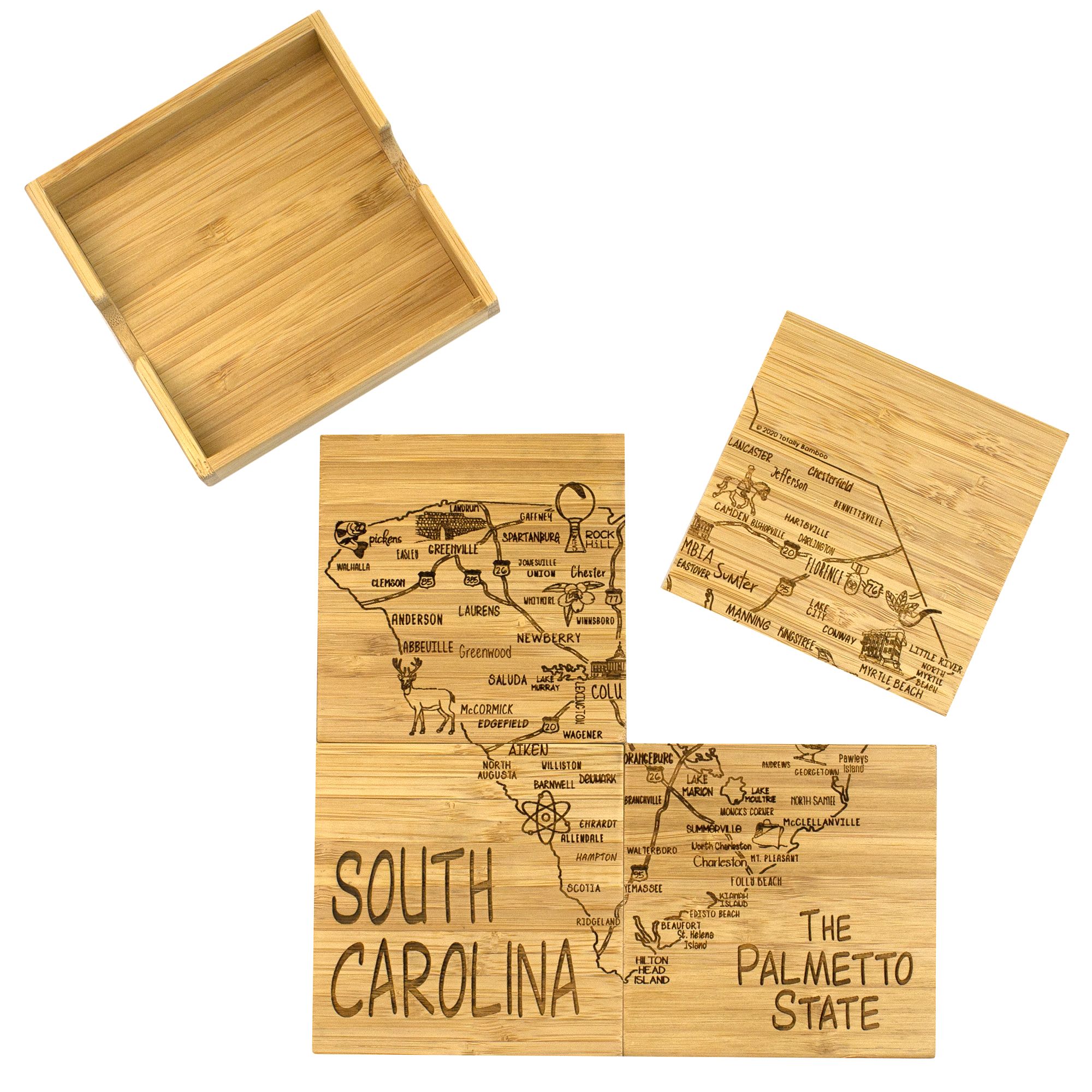 South Carolina Puzzle Coaster Set 1