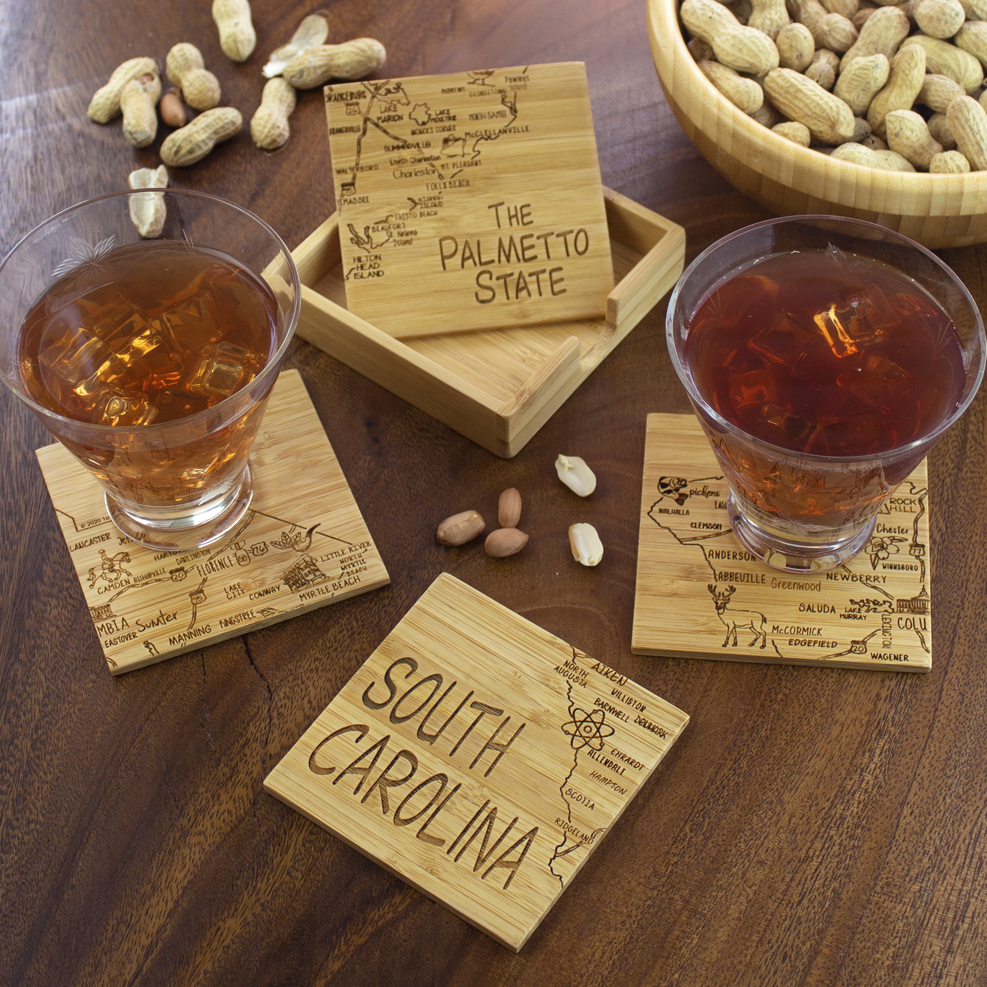 South Carolina Puzzle Coaster Set 1