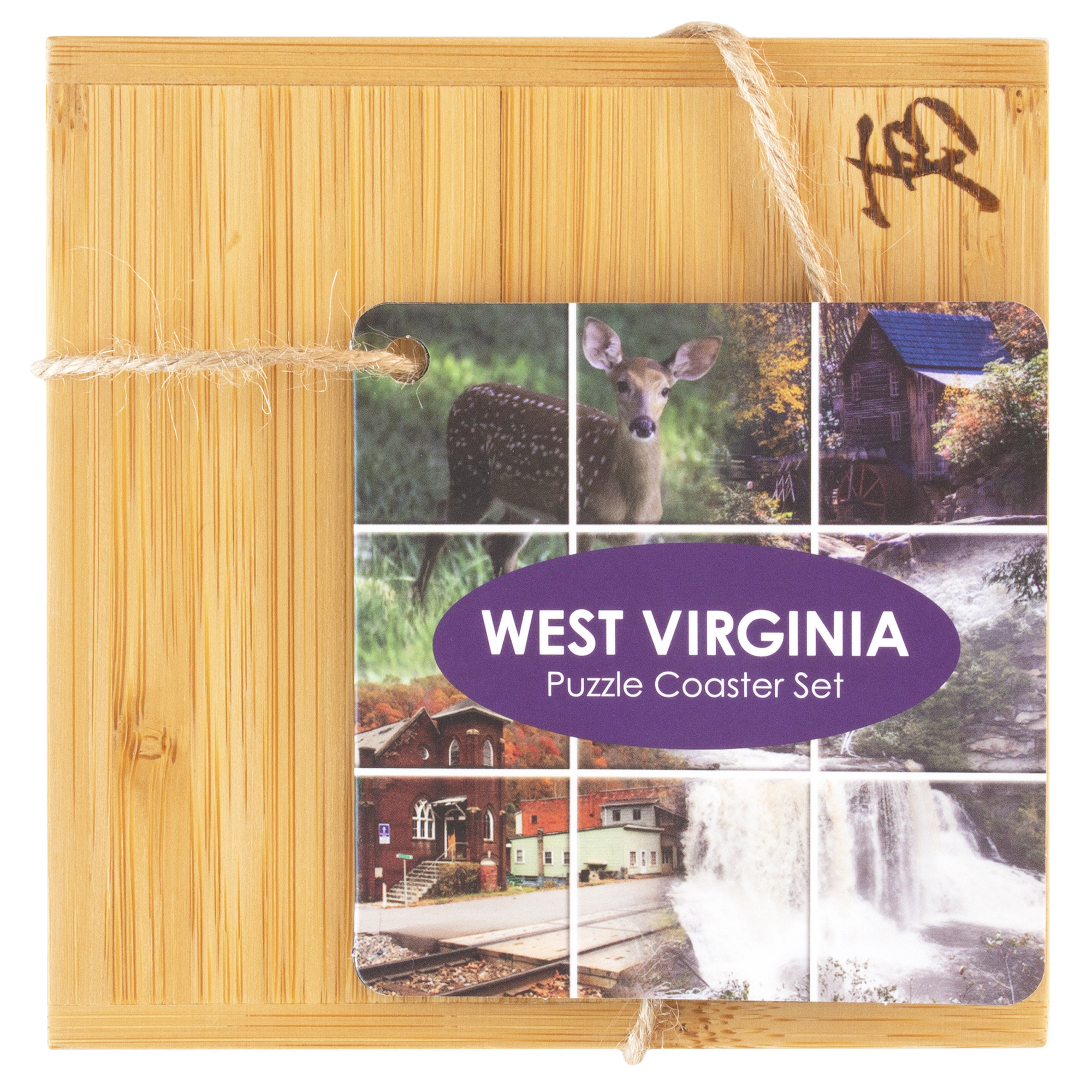 West Virginia Puzzle Coaster Set 1