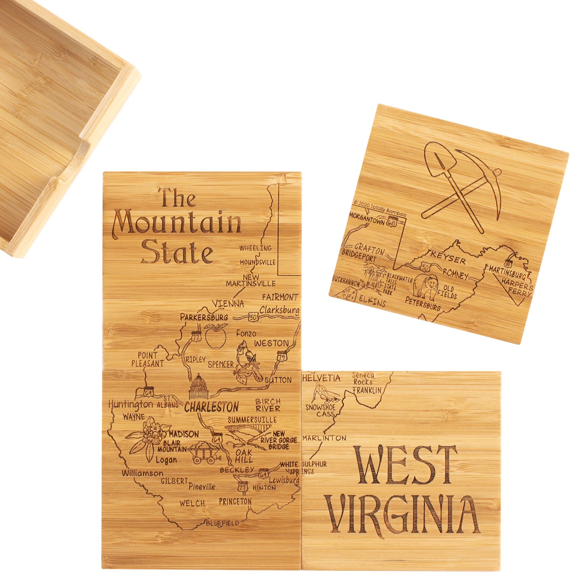 West Virginia Puzzle Coaster Set 1