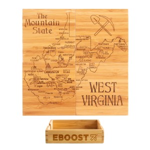 West Virginia Puzzle Coaster Set 1 West Virginia Puzzle Coaster Set 1