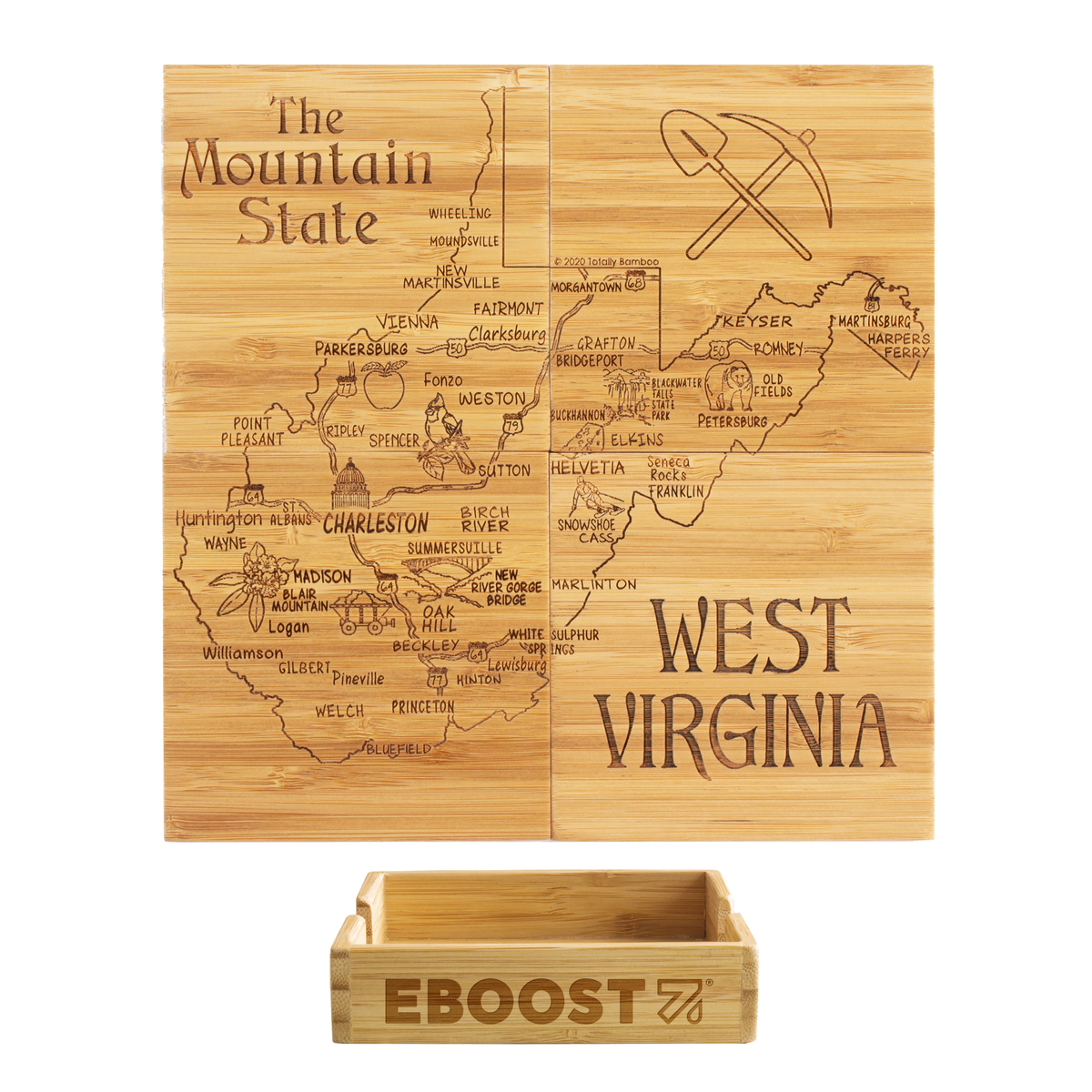 West Virginia Puzzle Coaster Set 1